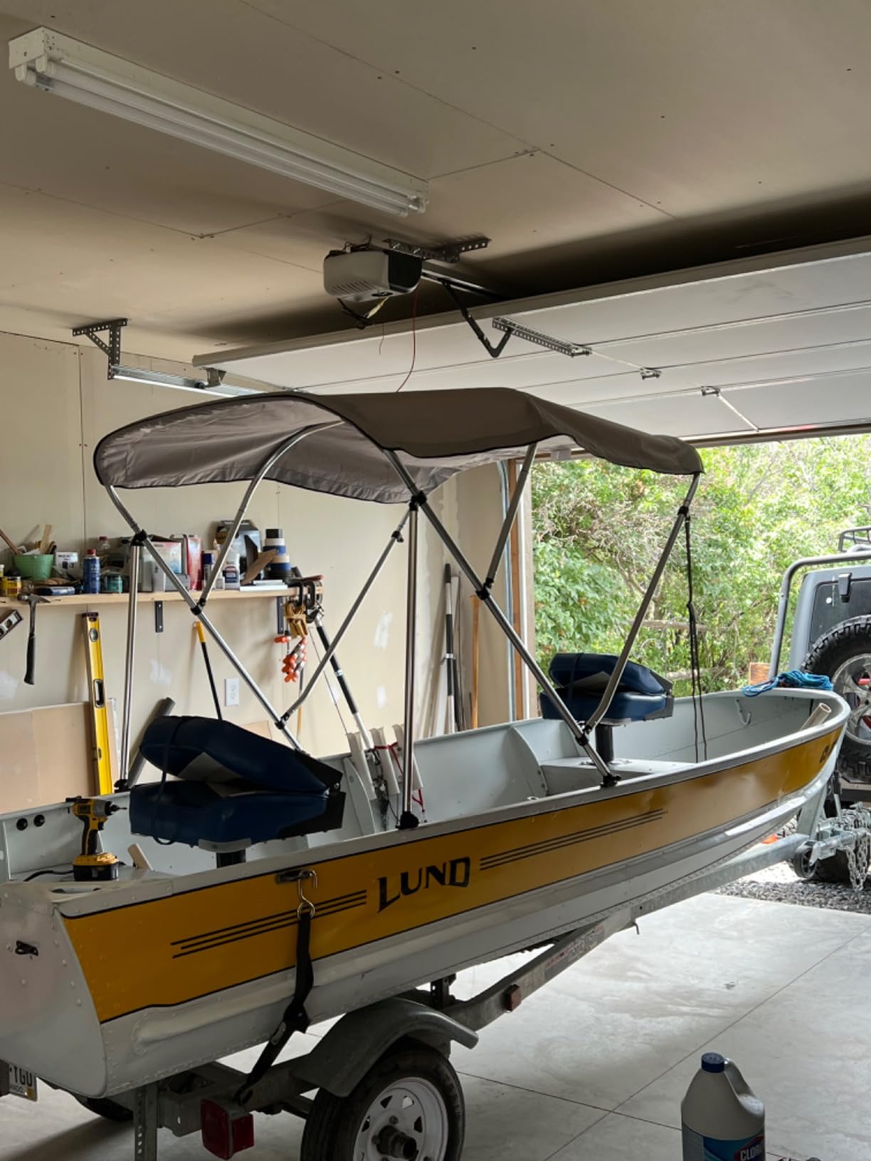 Seamander Bimini Top for Boats, 10 Color Options, 14 Different Sizes, Included 4 Adjustable Straps & 2 Rear Support Poles, 1.25