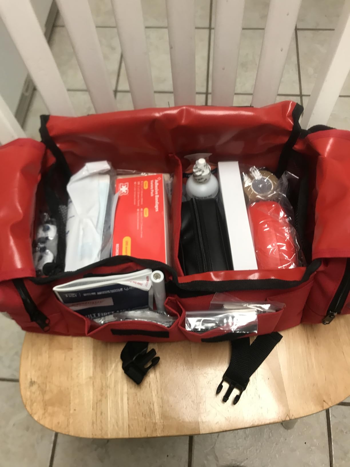 MFASCO Complete Emergency Response First Aid Kit Trauma Bag, Red | 415 Piece Fully Stocked Supplies for Disaster Preparedness | for Business, Schools, Organizations, Groups, Home Safety customer photo 2