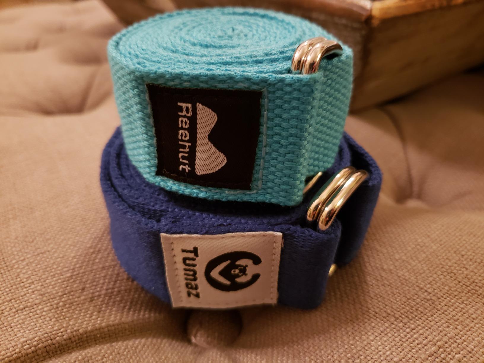 Tumaz Yoga Strap for Stretching with Adjustable D-Ring, 6/8/10 ft | Adjustable D-Ring | Soft Cotton Blend | 15+ Colors | Non-Elastic Yoga Belt for Pilates Stretching & Physical Therapy customer photo 1