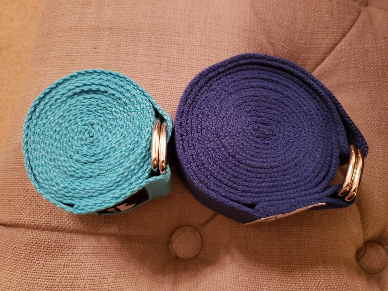 Tumaz Yoga Strap for Stretching with Adjustable D-Ring, 6/8/10 ft | Adjustable D-Ring | Soft Cotton Blend | 15+ Colors | Non-Elastic Yoga Belt for Pilates Stretching & Physical Therapy customer photo 2