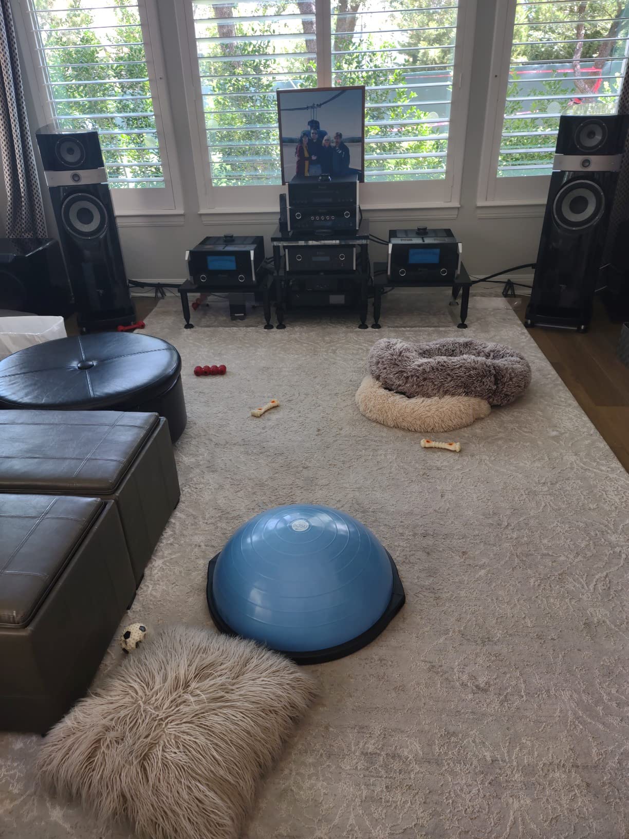 Bosu Balance Ball Exercise Trainer, Home Gym Equipment w/Guided Workouts & Pump, 26
