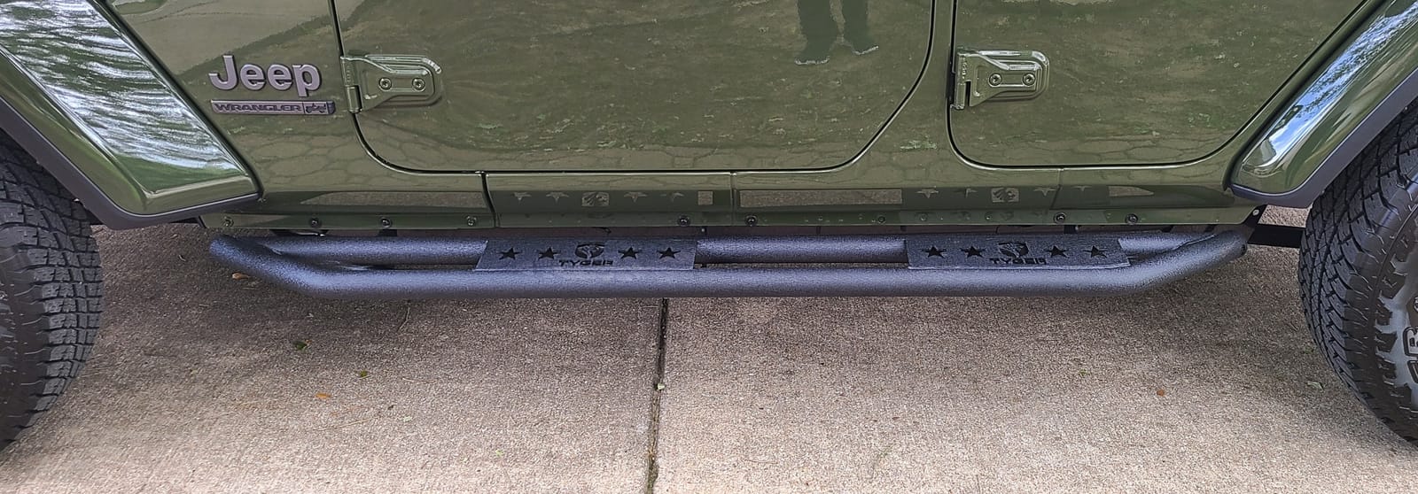 Tyger Auto Star Armor Compatible with 2018-2025 Jeep Wrangler JL 4-Door (Not Fit JK) | TG-JA2J2288B | Side Step Rails Nerf Bars Running Boards customer photo 1