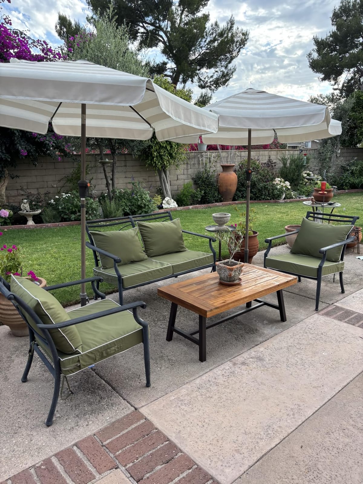 Christopher Knight Home Carlisle Outdoor Acacia Wood Coffee Table, Sandblast/Rustic Metal customer photo 2
