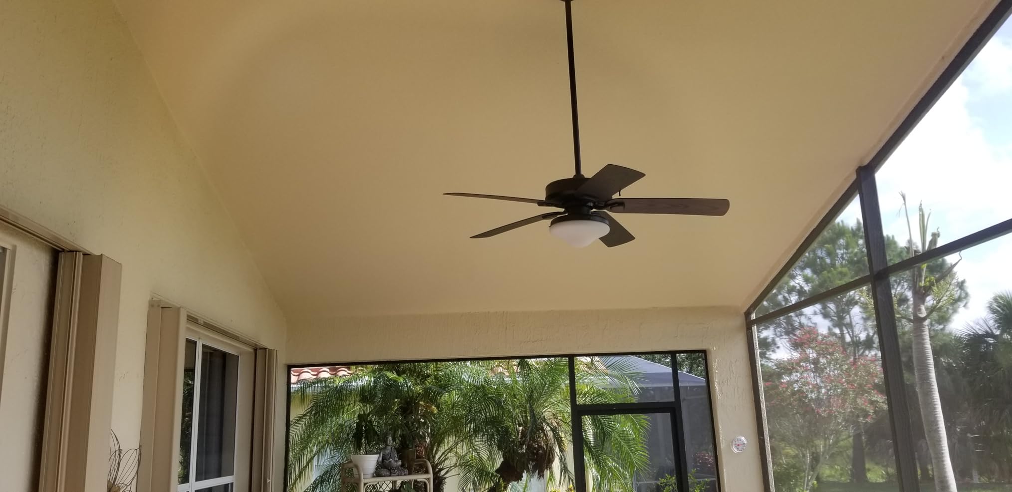 Honeywell Ceiling Fans Belmar 52 Inch Ceiling Fan With Light, Indoor/Outdoor Ceiling Fan with Pull Chain, LED Tri-Mount 5 Blade Design, ETL Damp Rated, White (50513-01) customer photo 1