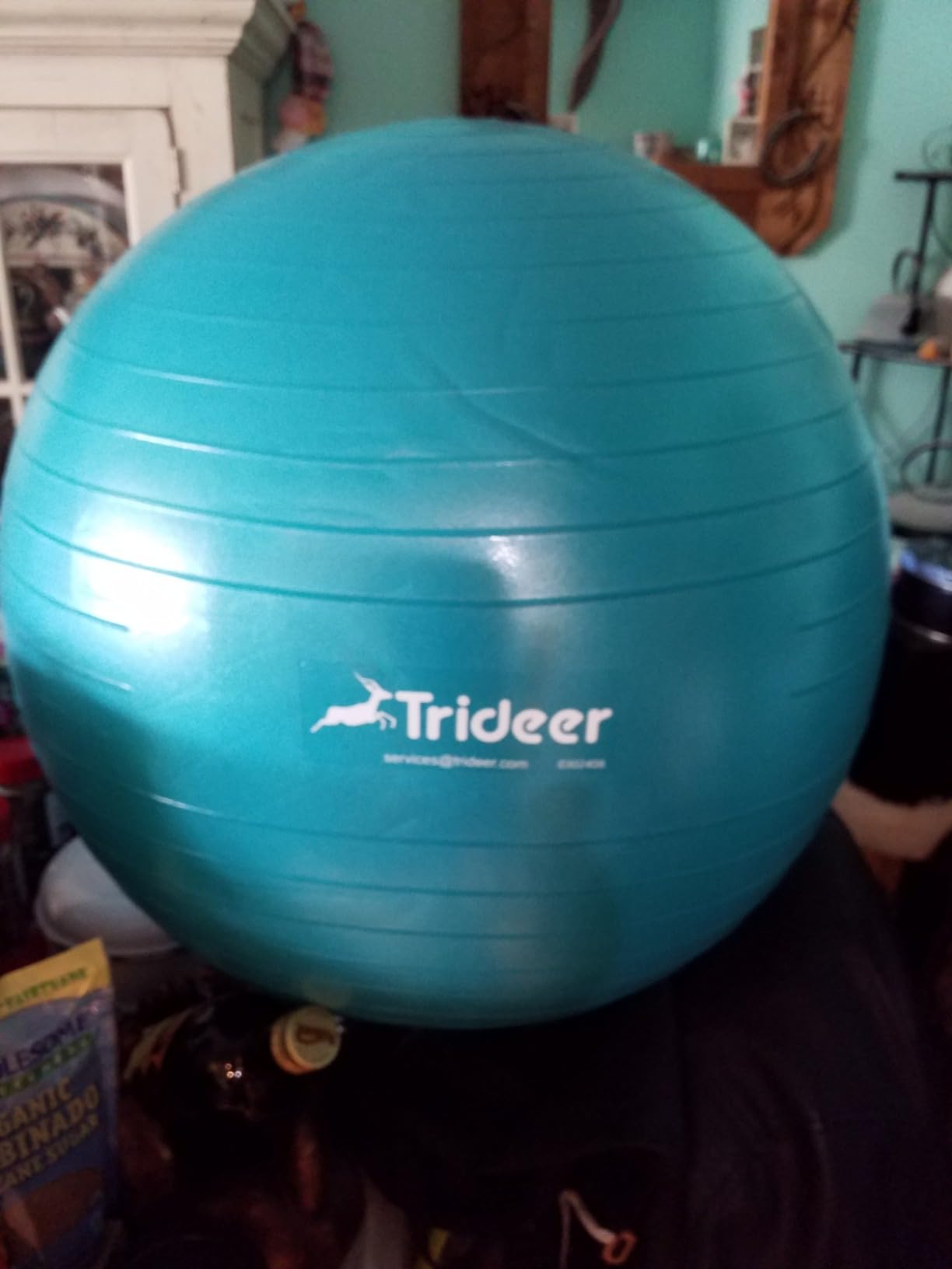 Trideer Yoga Ball for Exercise, Pilates, Core & Balance Training, Stability Ball for Pregnancy & Birthing Prep, Physical Therapy, Daily Stretching, Office Chair for Active Sitting, Quick Pump Included customer photo 2