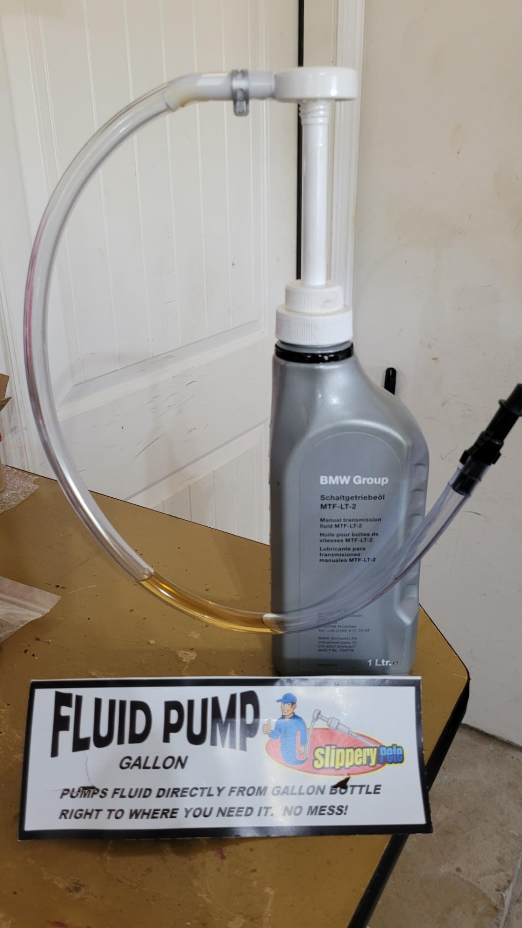 Slippery Pete Fluid Pump for Gallon Bottles and Wide Mouth Quart Bottles (Not for Standard Quart Bottles) - Transfer Gear Oil, Transmission and Differential Fluid, Antifreeze with This 30cc Hand Pump customer photo 2