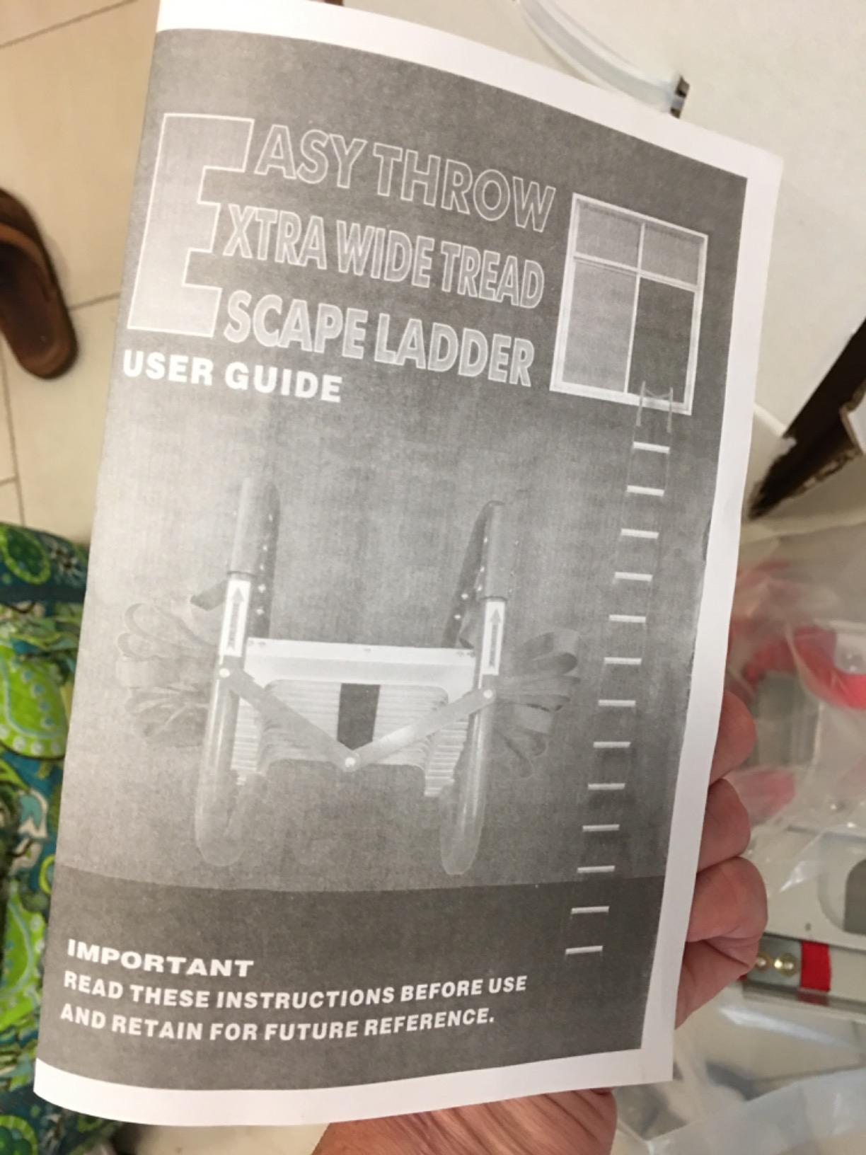 Fire Escape Ladder 5&6 Story Portable Emergency Escape Ladder 50ft with Anti-Slip Rungs customer photo 1