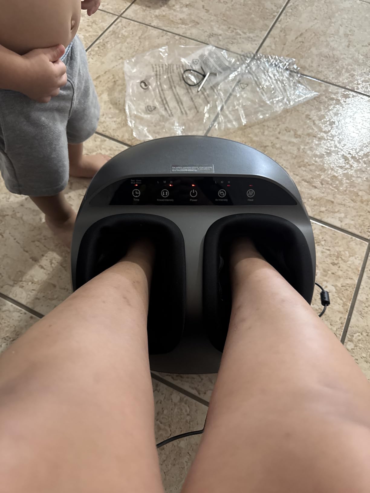 RENPHO Full Foot Massager with Heat, Deep Shiatsu for Plantar Fasciitis | FSA Eligible HSA, 3 Compression & Kneading Levels, Corded Electric, Auto Timer, Size up to 13