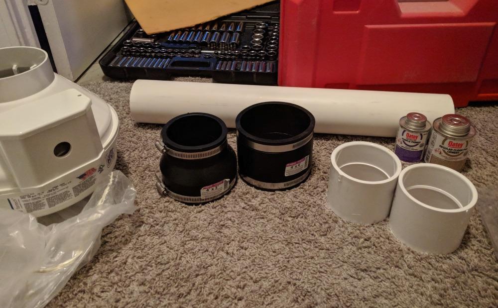 Fantech Rn2 Radon Mitigation Fan, 4.5 in Duct, 123 CFM, Residential System customer photo 1