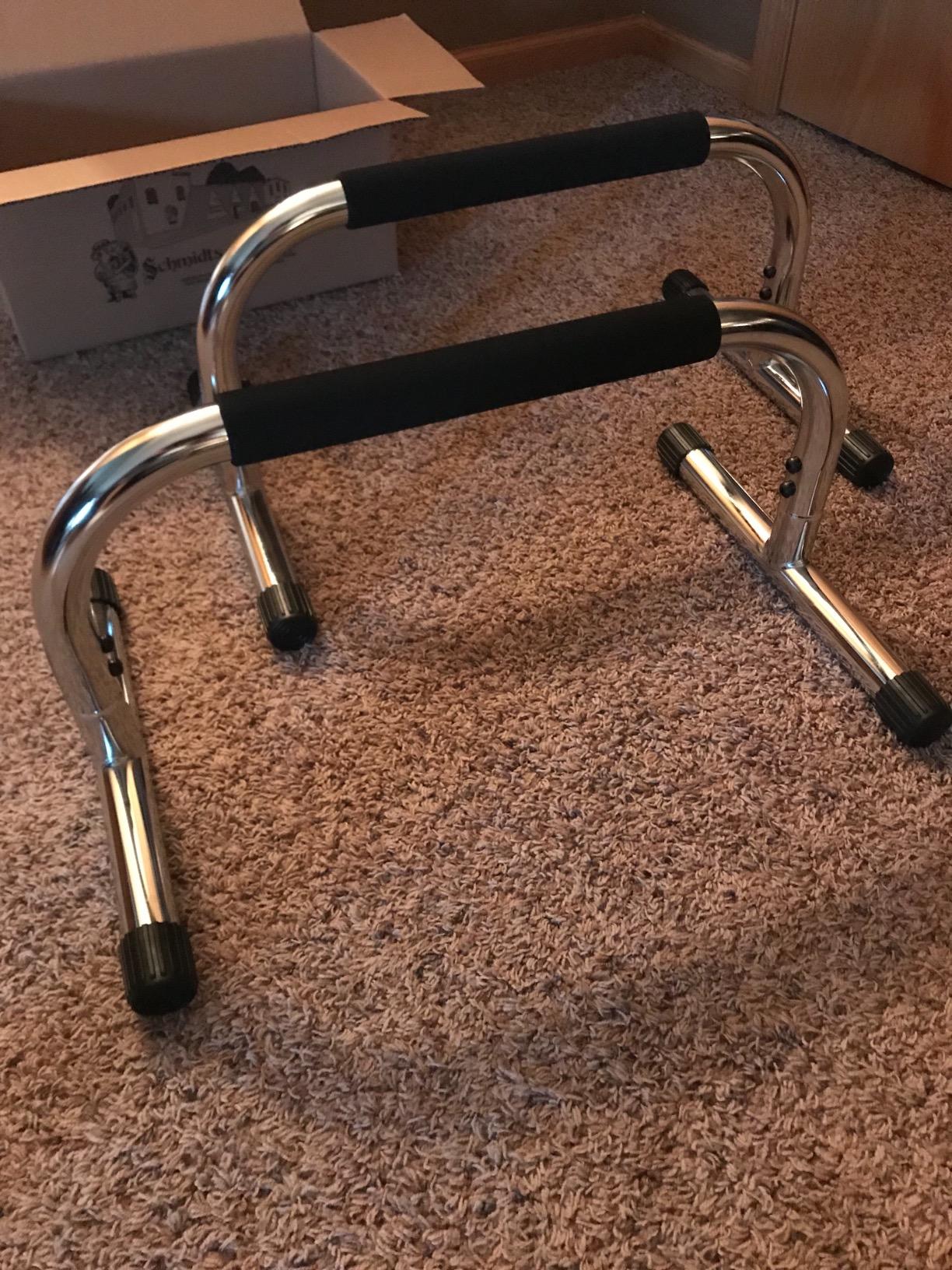 Lebert Fitness Parallette Push Up Bars Dip Station Stand - Perfect for Home and Garage Gym Exercise Equipment - Gymnastics, Calisthenics, Strength Training Parallel Bars for Men and Women customer photo 1