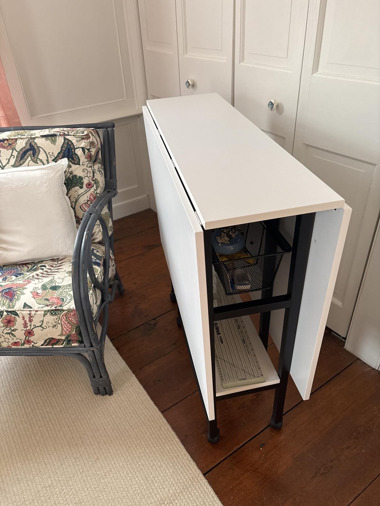 Studio Designs Sew Ready Fabric Cutting Standing Table with Craft Organizers - 58.75