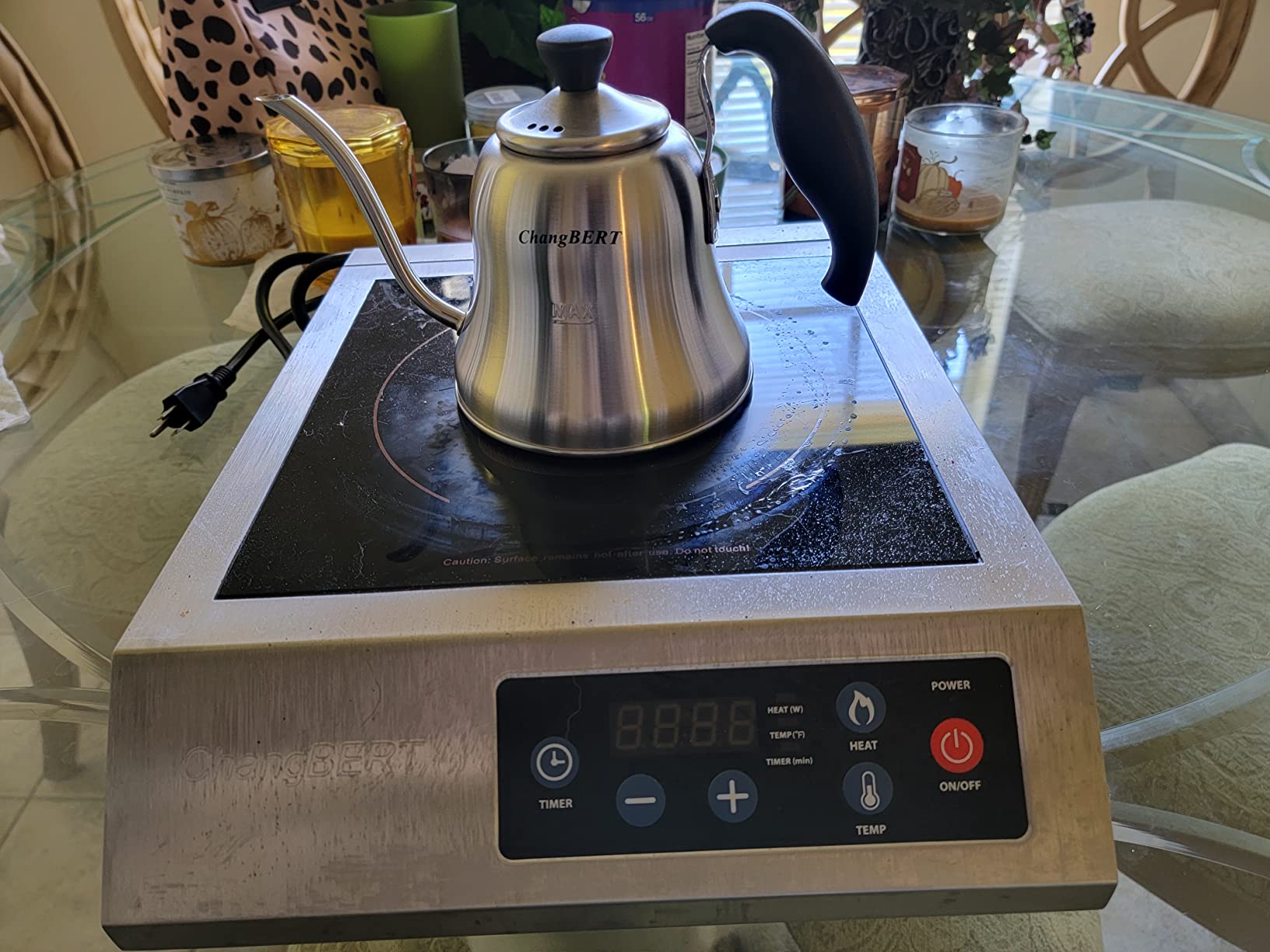 ChangBERT Portable Induction Cooktop 1800W NSF Certified Commercial Range Powerful Countertop Burner Pro Chef Professional Hot Plate Premium Stainless Steel Housing Schott Glass 10 Hours Timer customer photo 2