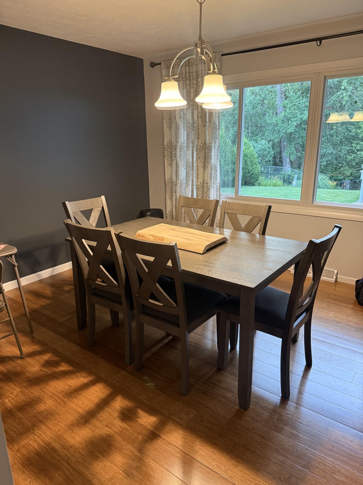 Signature Design by Ashley Skempton 7-Piece Dining Table Set for 6 | Solid wood, engineered wood & acacia veneer construction, 60-in table, Cushioned polyester seating, Two-tone finish customer photo 2