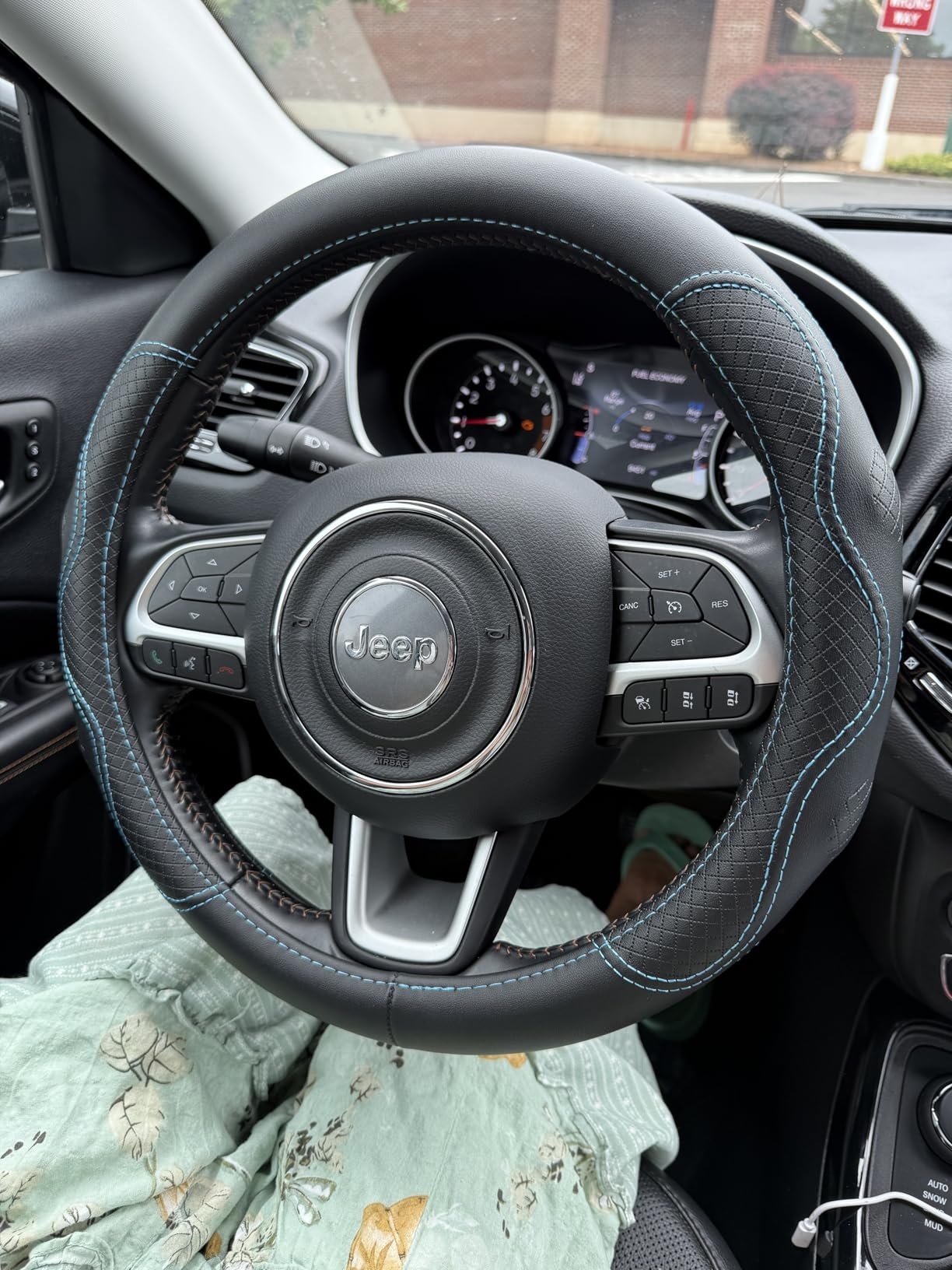 Red Rain Black Leather Steering Wheel Cover Genuine Leather Wheel Cover | Luxury Cowhide Steering Wheel Cover for Cars, SUVs, Trucks, Universal 15 inch / Size M customer photo 2