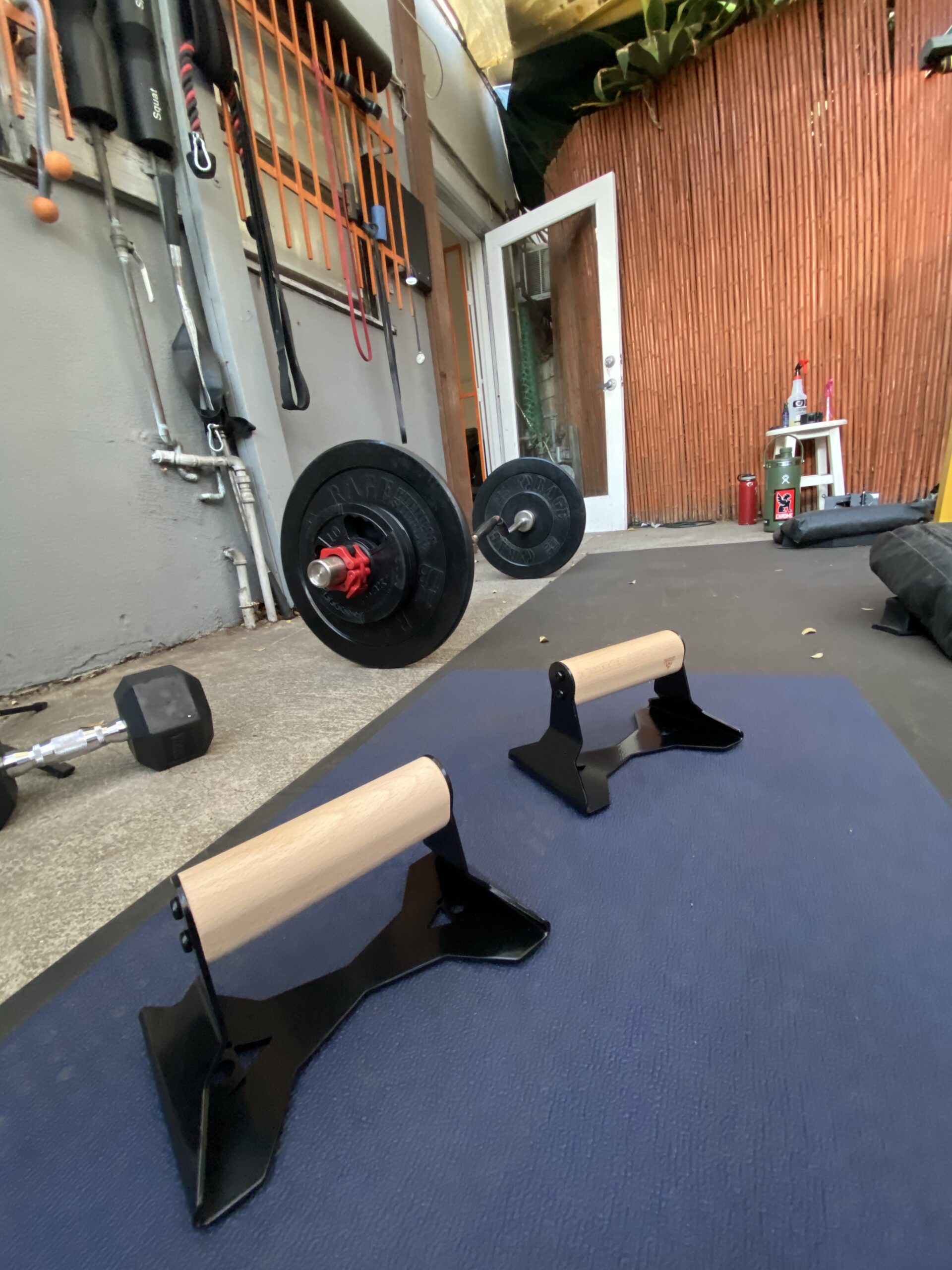 PULLUP & DIP Parallettes - Push Up Handles with Ergonomic Wooden Handles & Heavy-Duty Steel - Non-slip Parallettes Bars for Strength Training and Calisthenics - Press Up Handles for Push Ups customer photo 1
