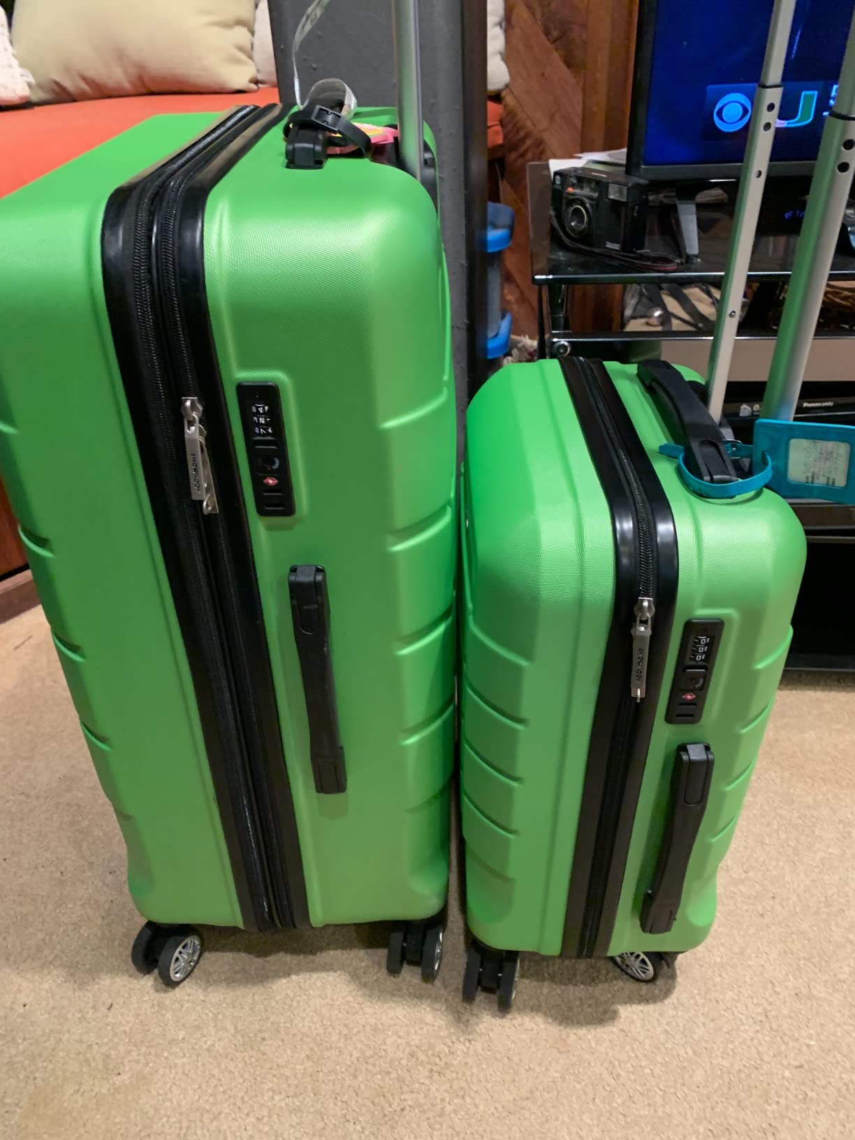 SHOWKOO G-Series Luggage set 3pcs, 100% PC Durable Hardshell Suitcase | Expandable, Lightweight, Smoother Spinner Wheels, YKK Zipper, TSA Lock, Family Travel (Wine Red, 20/24/28in) customer photo 1