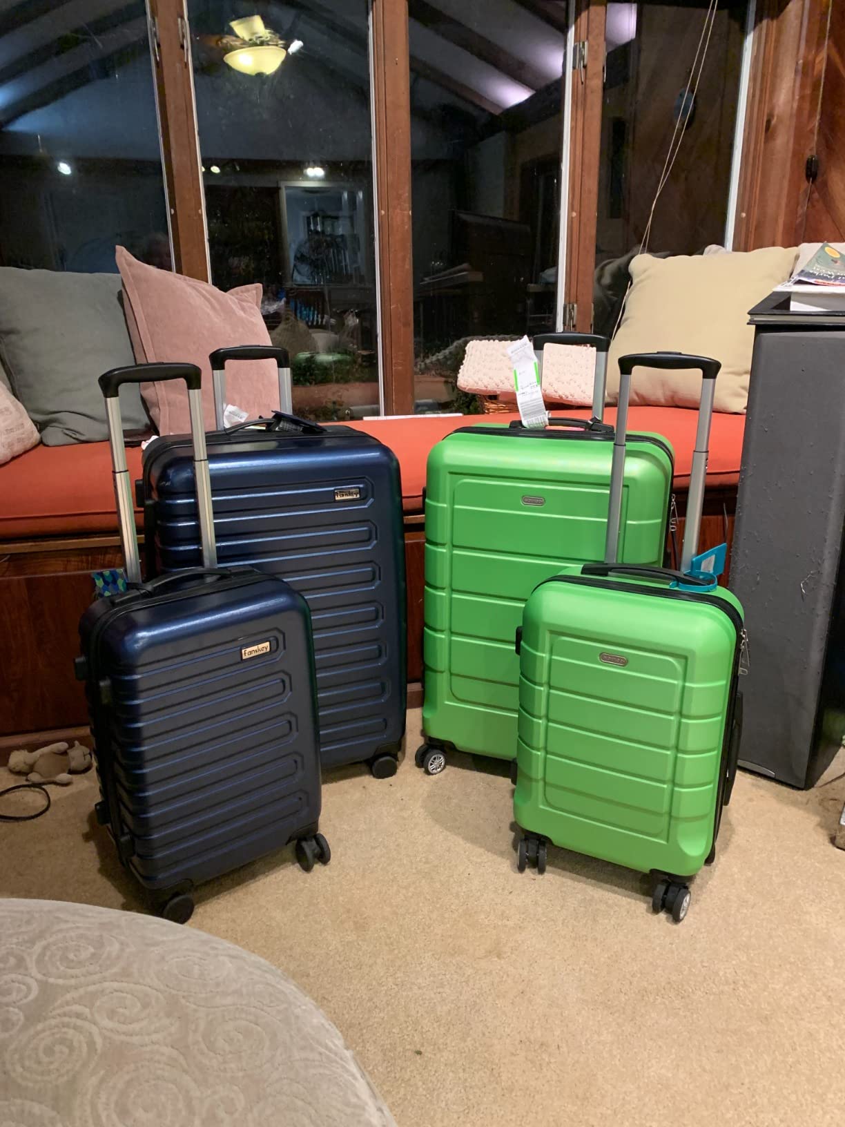 SHOWKOO G-Series Luggage set 3pcs, 100% PC Durable Hardshell Suitcase | Expandable, Lightweight, Smoother Spinner Wheels, YKK Zipper, TSA Lock, Family Travel (Wine Red, 20/24/28in) customer photo 2