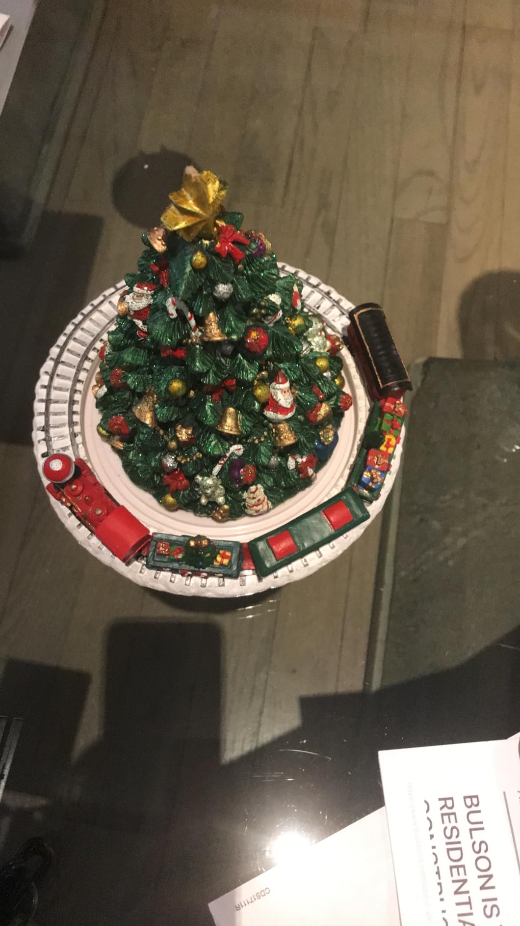 Raz Imports Animated Musical Green Christmas Tree with Train 6.25 Inch customer photo 1