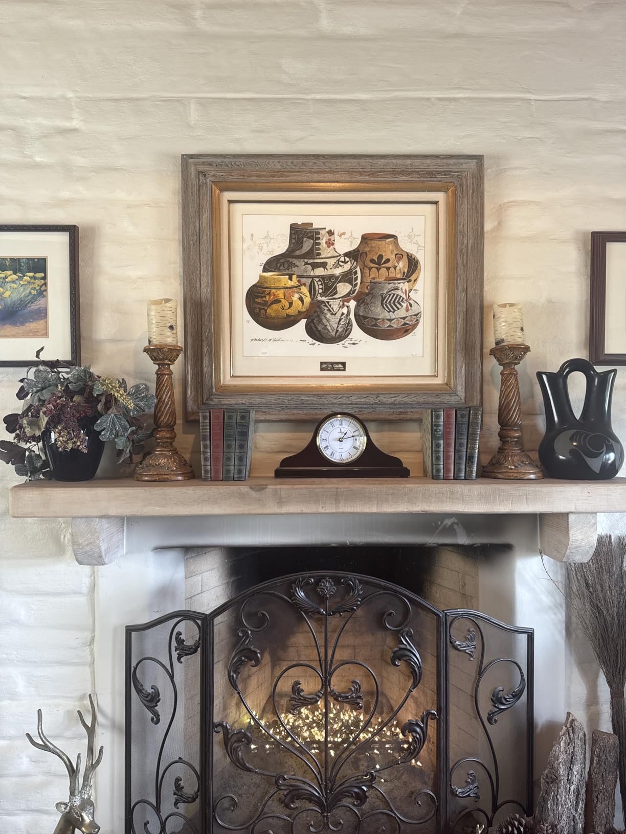 Mantel Clock for Fireplace, Solid Wood Silent Non-Chiming Mantle Clock customer photo 2