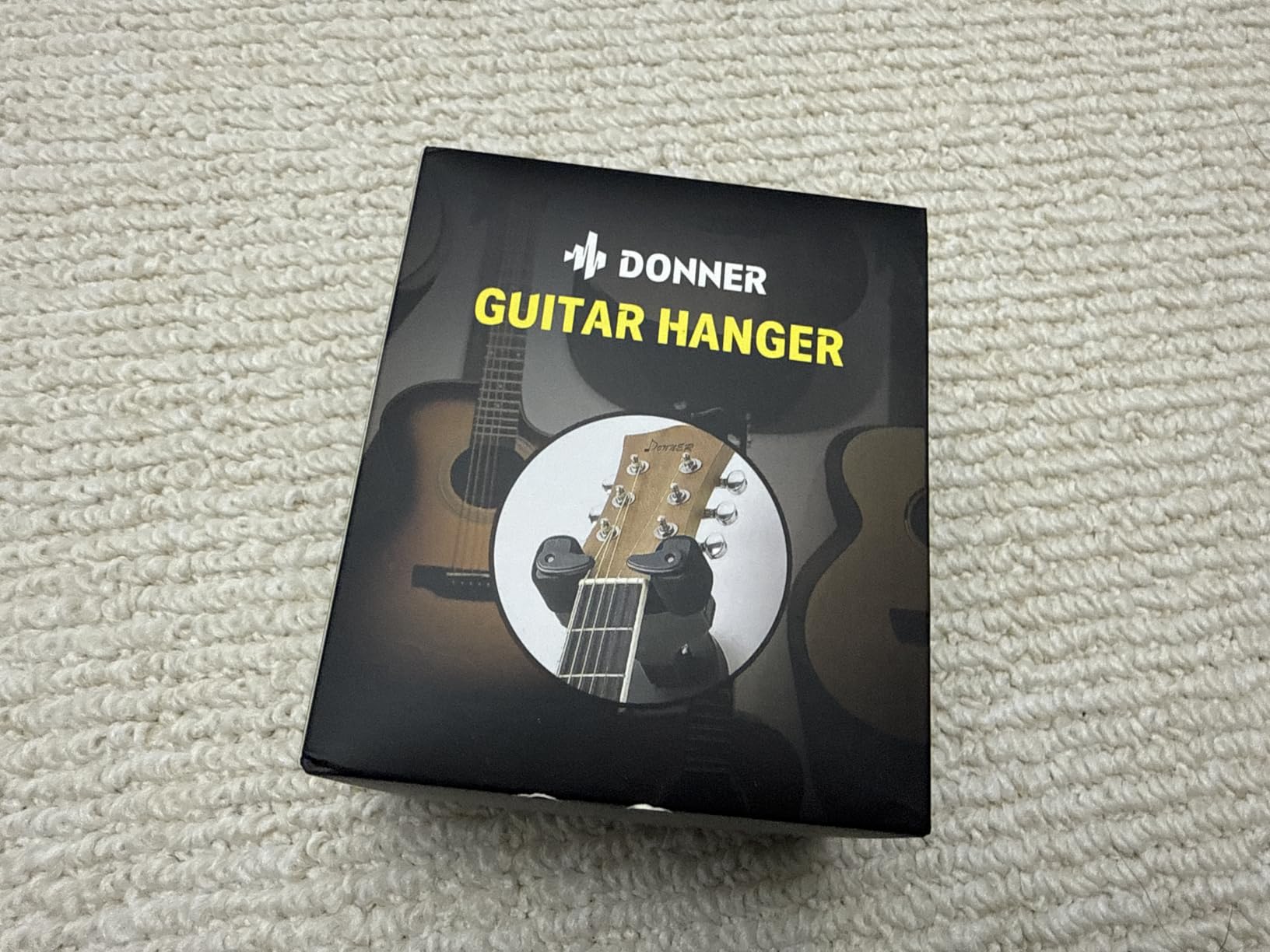 Donner Guitar Wall Mount Locking 3-Pack, Guitar Wall Hangers Auto Lock for Acoustic Electric Guitar Bass Ukulele Mandolin, Black customer photo 1