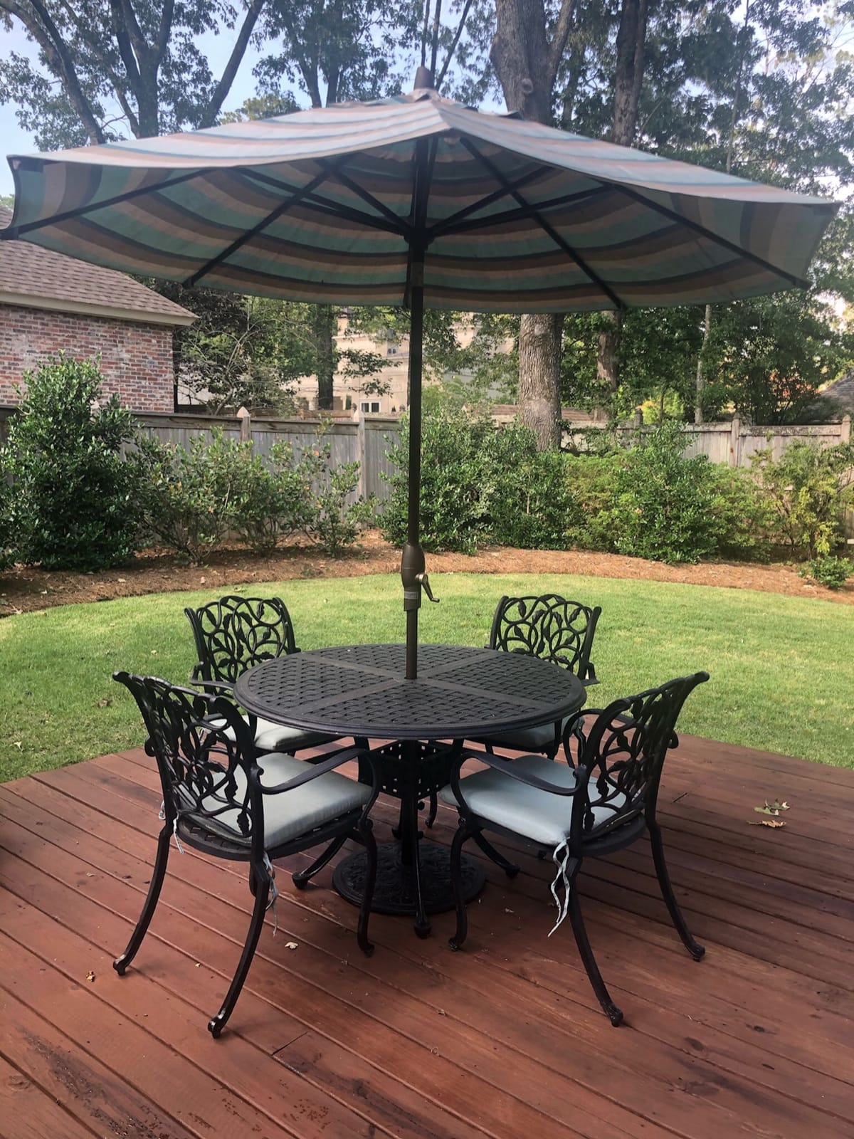 Tropishade Umbrella Base Cast Iron with Black Powder Coating Weight 50 lbs customer photo 1