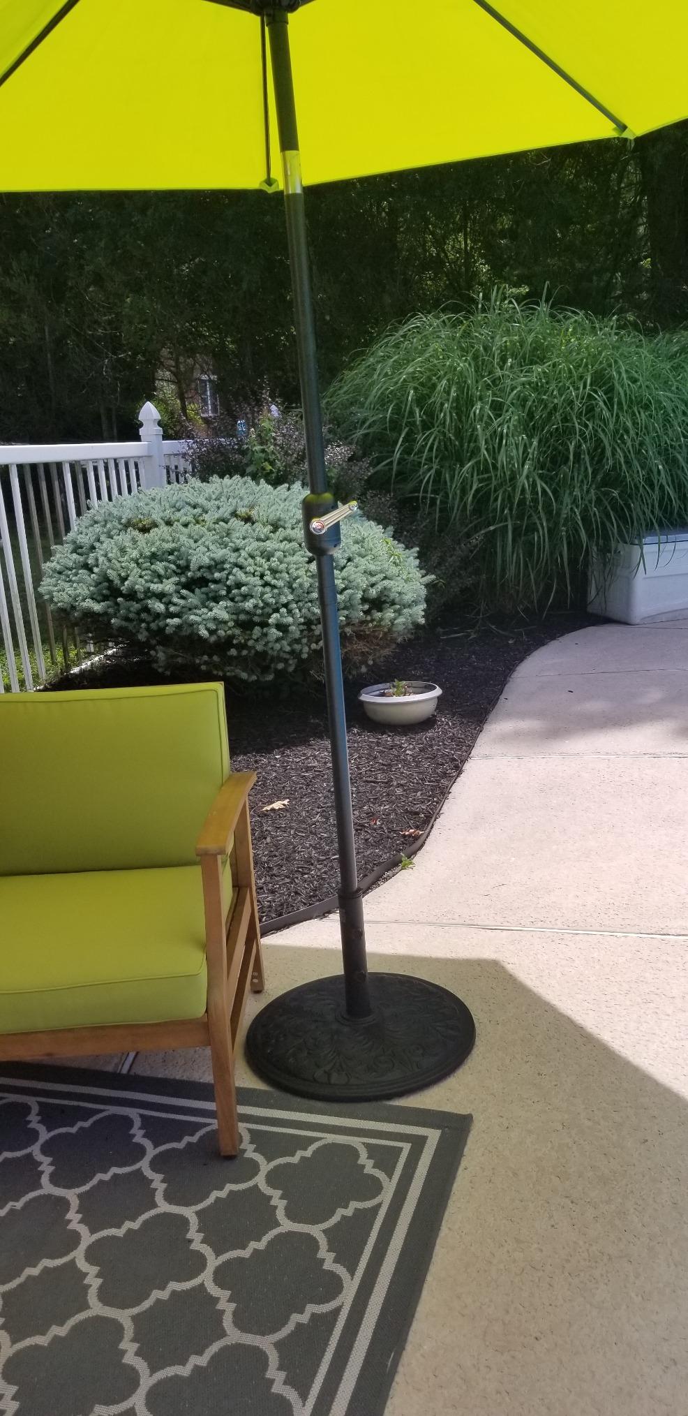 Tropishade Umbrella Base Cast Iron with Black Powder Coating Weight 50 lbs customer photo 2