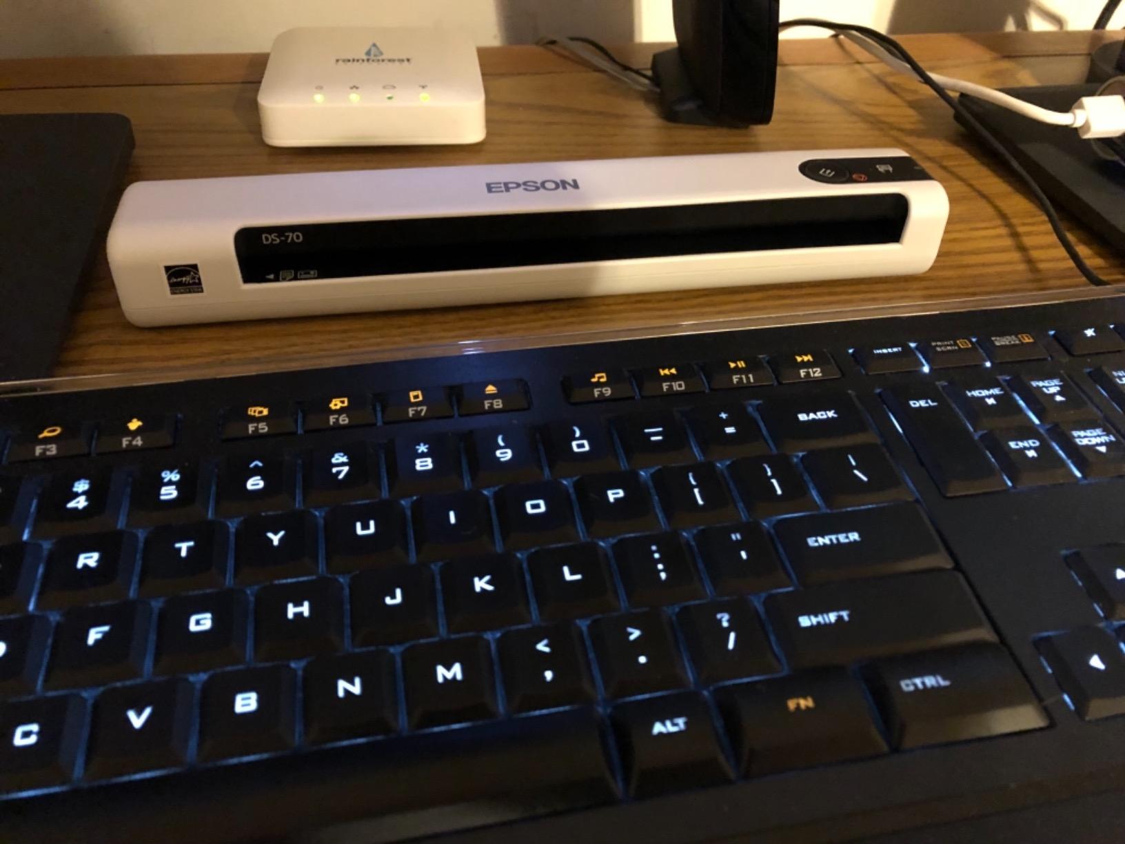 Epson DS-70 Portable Document Scanner Mobile Single-Sheet Scanner | For Laptops and Computers Fast 5.5 Second Scanning Speed Business Card and Receipt Scanner with OCR customer photo 2