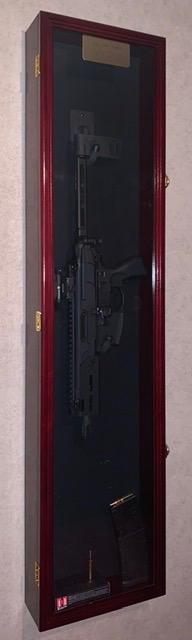 1 Rifle Gun Display Case Cabinet Wall Rack Holder - 44.5