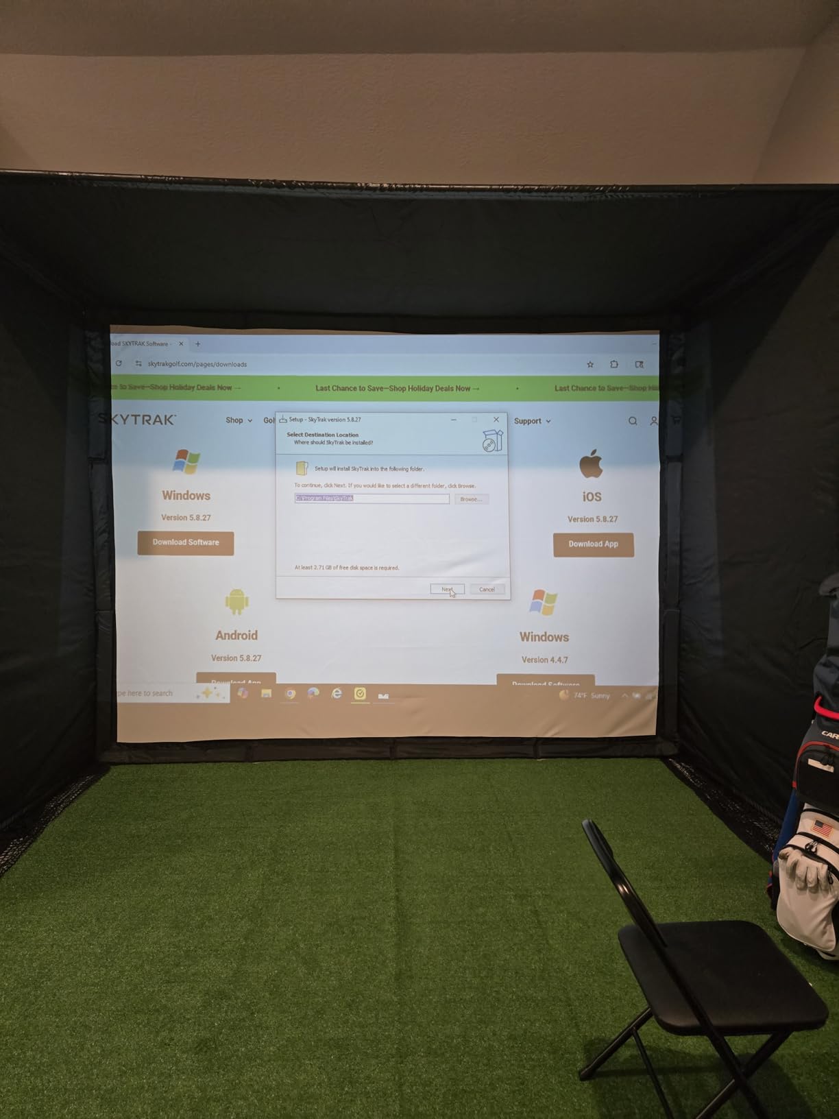 SkyTrak Golf Launch Monitor and Golf Simulator with Metal Protective Case customer photo 1
