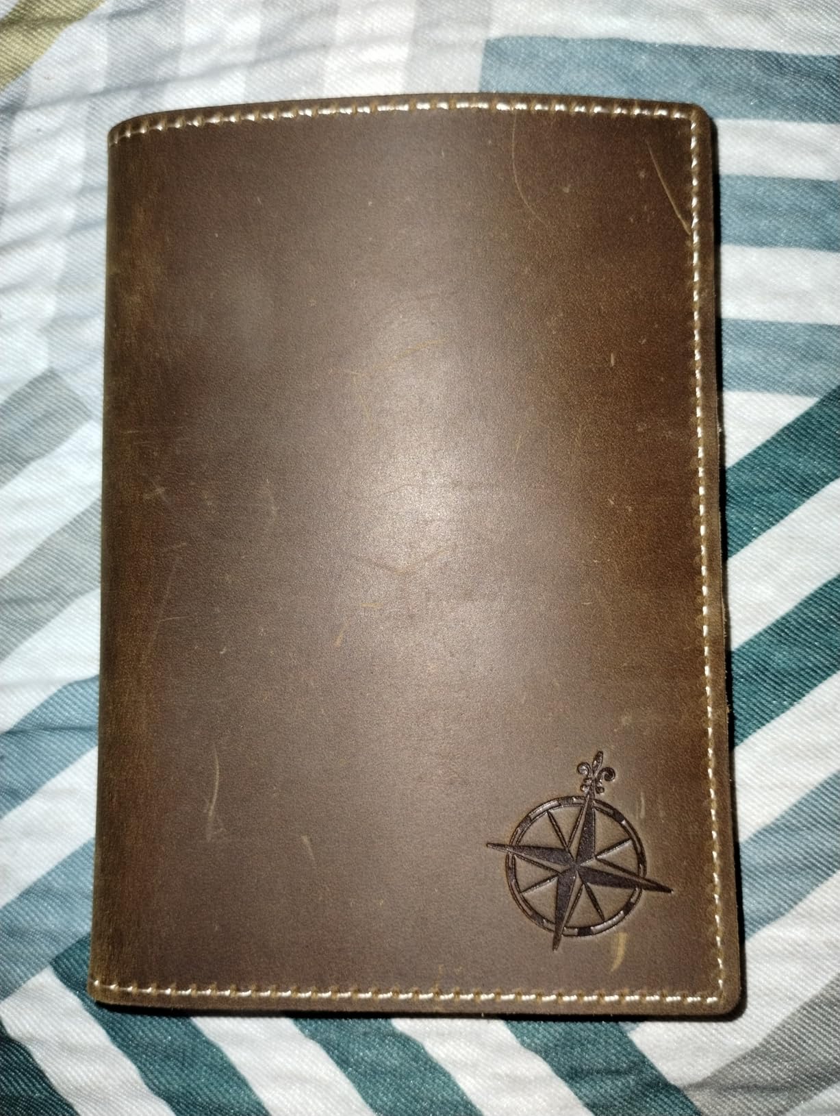 WANDERINGS Leather Travel Wallet with Passport Holder - 5.5