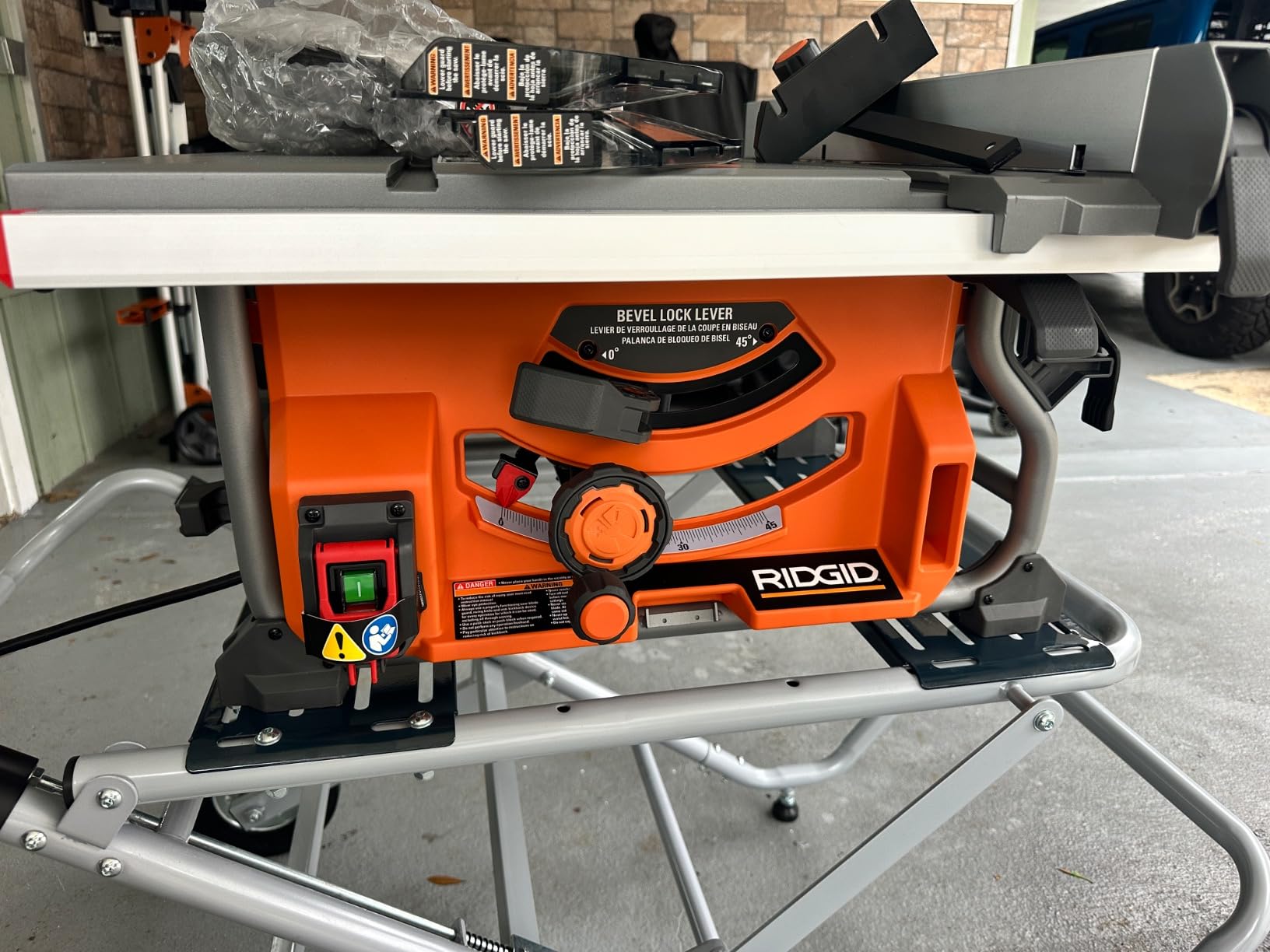 POWERTEC Table Saw Stand with Wheels, Portable Stand w/ 330Lbs Load Capacity, Foldable Design for Easy Storage in Garage, Compatible with Dewalt Table Saw (MT4009) customer photo 1