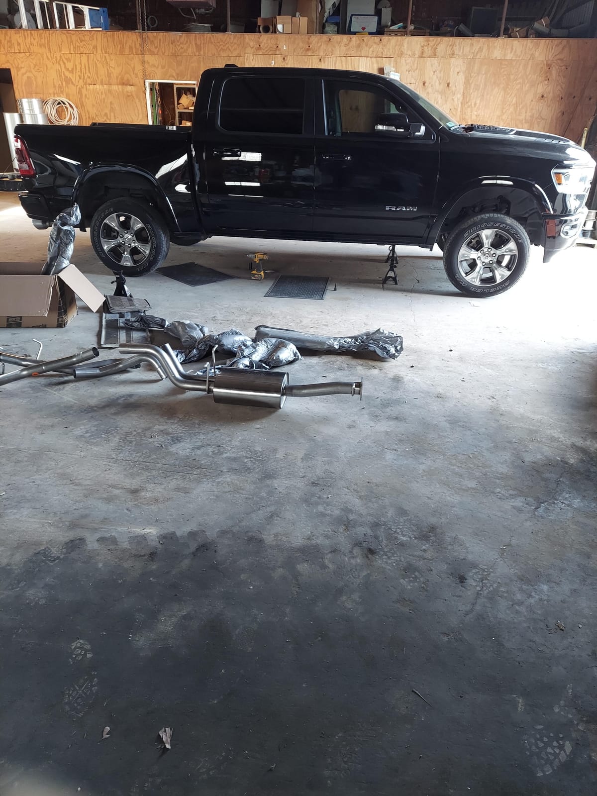 BORLA 140753BC Cat-Back Perf. Exhaust System for 2019-2023 Ram 1500 V8 (Incl. E-Torque) (Exc. Classic) T-304 Stainless Steel ATAK Sound Dual Split Rear Exit Single 5