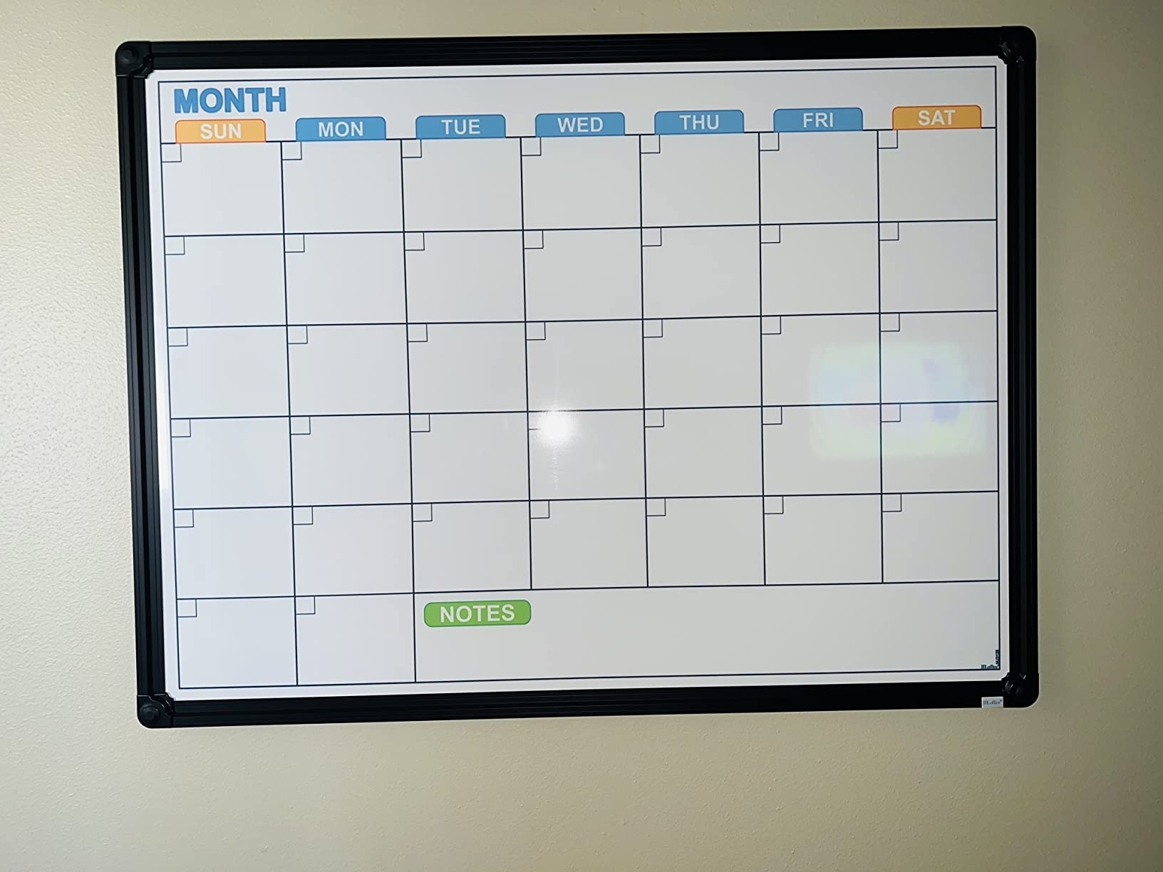 JILoffice Dry Erase Calendar Whiteboard, Magnetic Month Board 36 x 24 Inch | Black Aluminum Frame Wall Mounted for Office Home and School customer photo 2