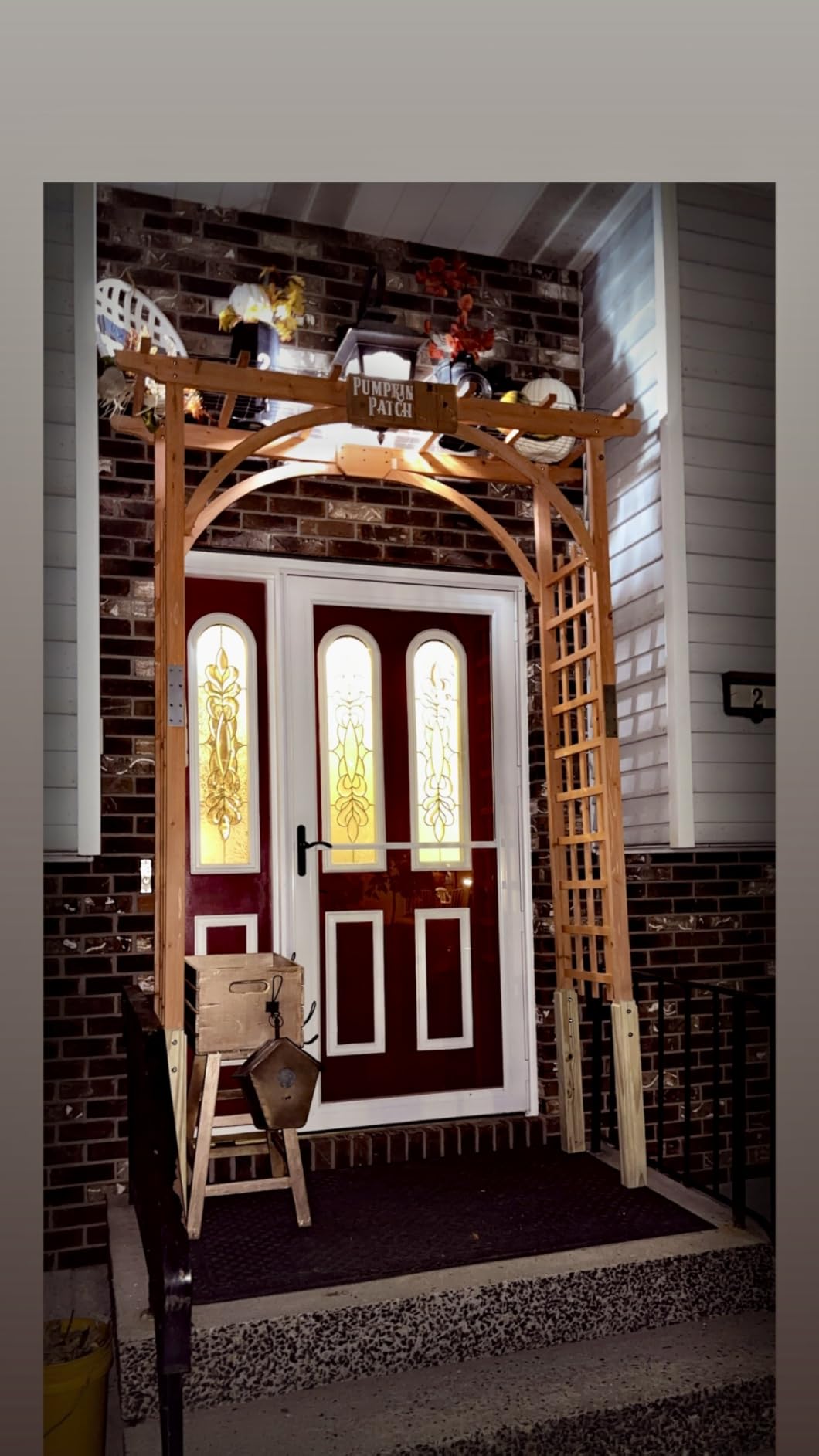 Yaheetech Horticulture Garden Arches 7FT Wood Backdrop Stand Wooden Trellis Arbor Climbing Arbor Arch for Ceremony Planting Patio Greenhouse Decoration Decor customer photo 2