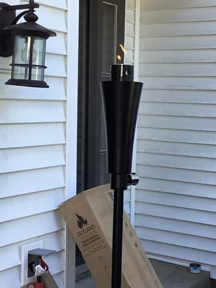 1lb Outdoor Propane Gas Tiki Style Torch - Easily Transform Your Place Into an Elegant Paradise with This Portable 71 inch Long Burning Torch Lighting That Will Compliment Any Yard, Pathway, Backyard customer photo 1