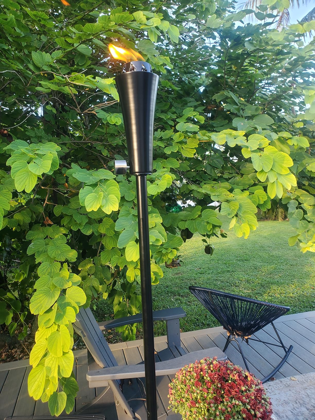 1lb Outdoor Propane Gas Tiki Style Torch - Easily Transform Your Place Into an Elegant Paradise with This Portable 71 inch Long Burning Torch Lighting That Will Compliment Any Yard, Pathway, Backyard customer photo 2