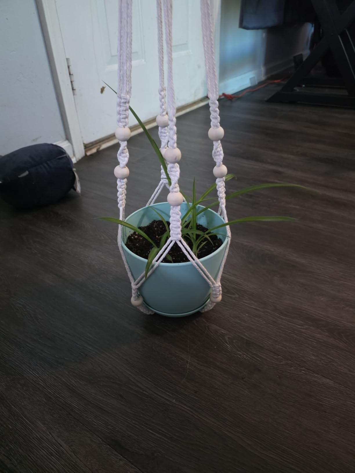 Mkono Macrame Plant Hanger Indoor 35 Inch Hanging Planter Basket Ivory 1Pc customer photo 1