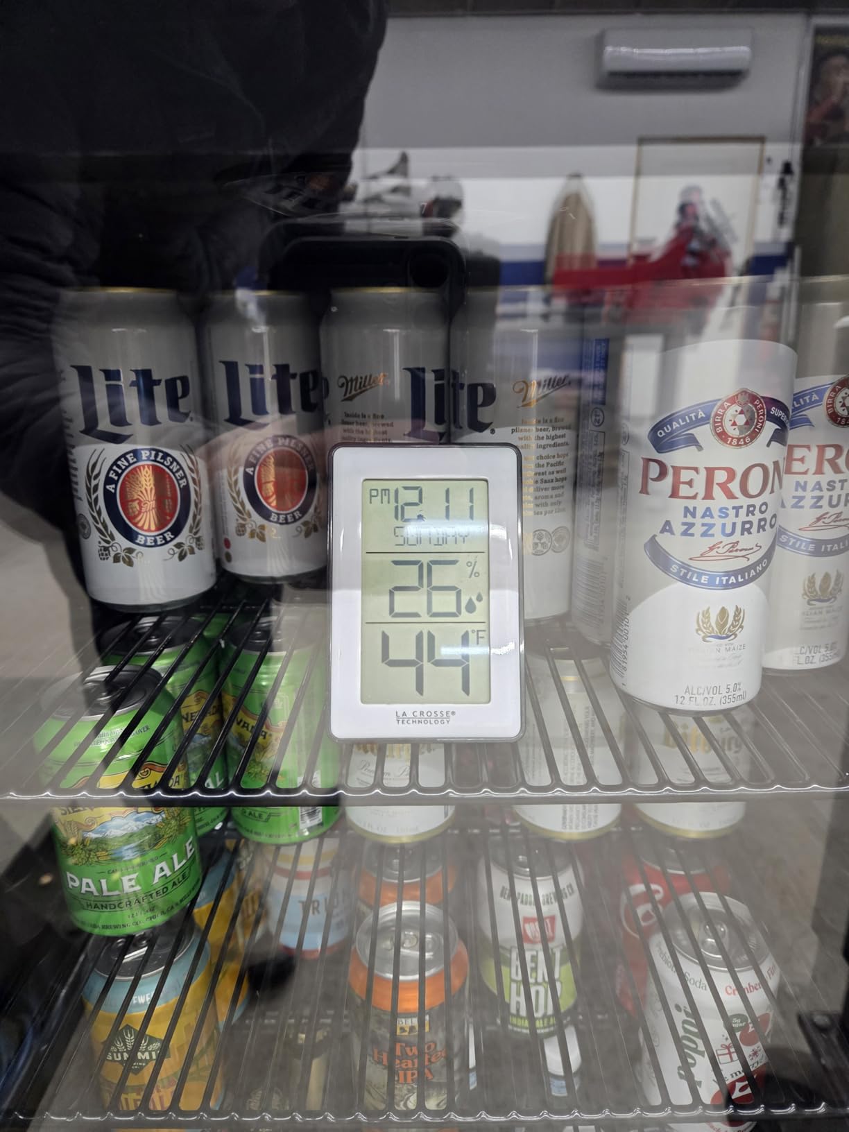 NewAir 126 Can Beverage Refrigerator | Freestanding Mini Fridge for Home Bar or Office | SplitShelf Storage, 32°F Cooling & LED Lighting | 'Beers of the World' Design customer photo 2