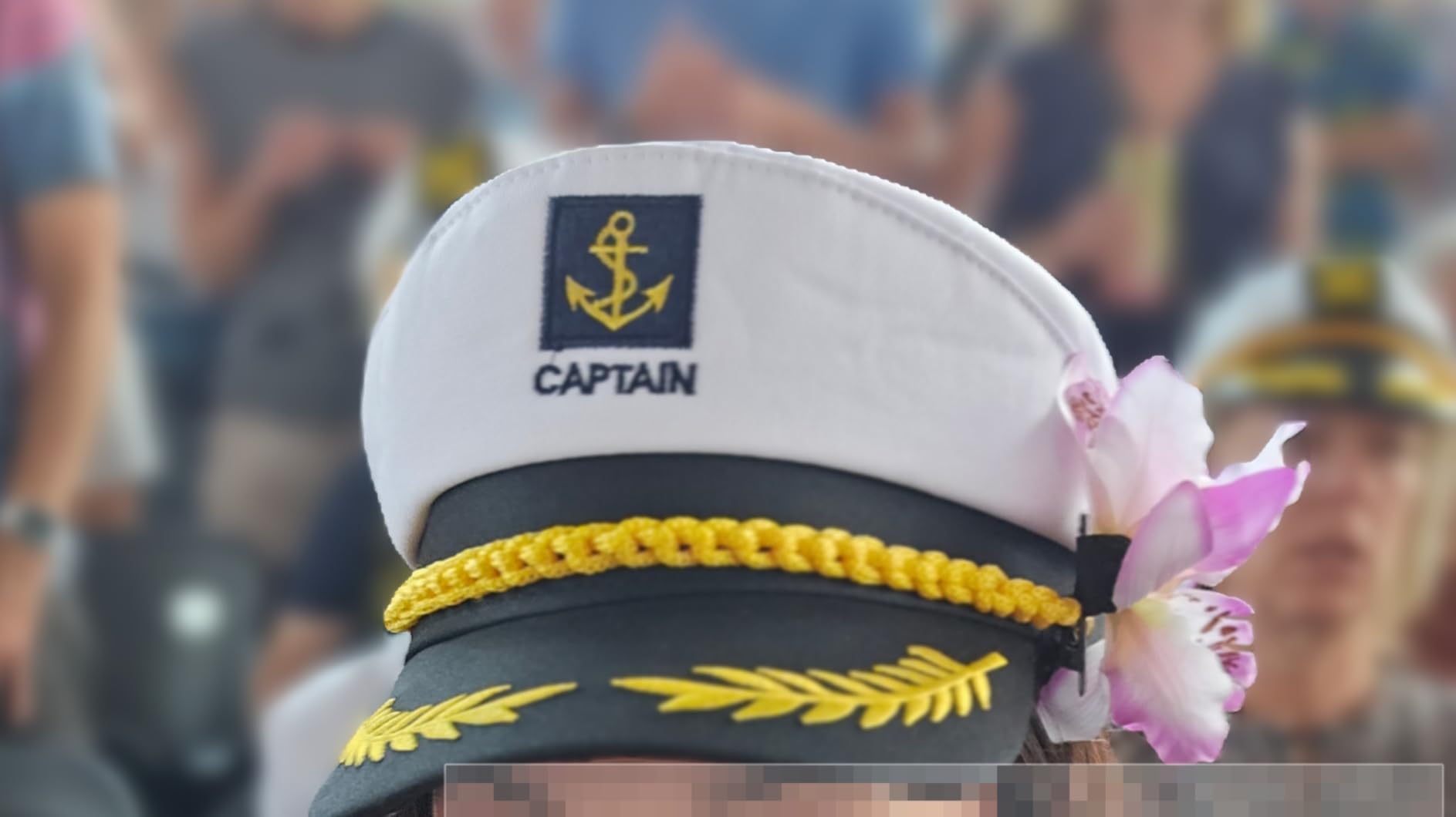 Adult Yacht Captain Hat White Sailor Hat for Women Men Yacht Boat Sailor Captain Cap Marine Admiral Halloween Costume Party Cosplay Accessory customer photo 1