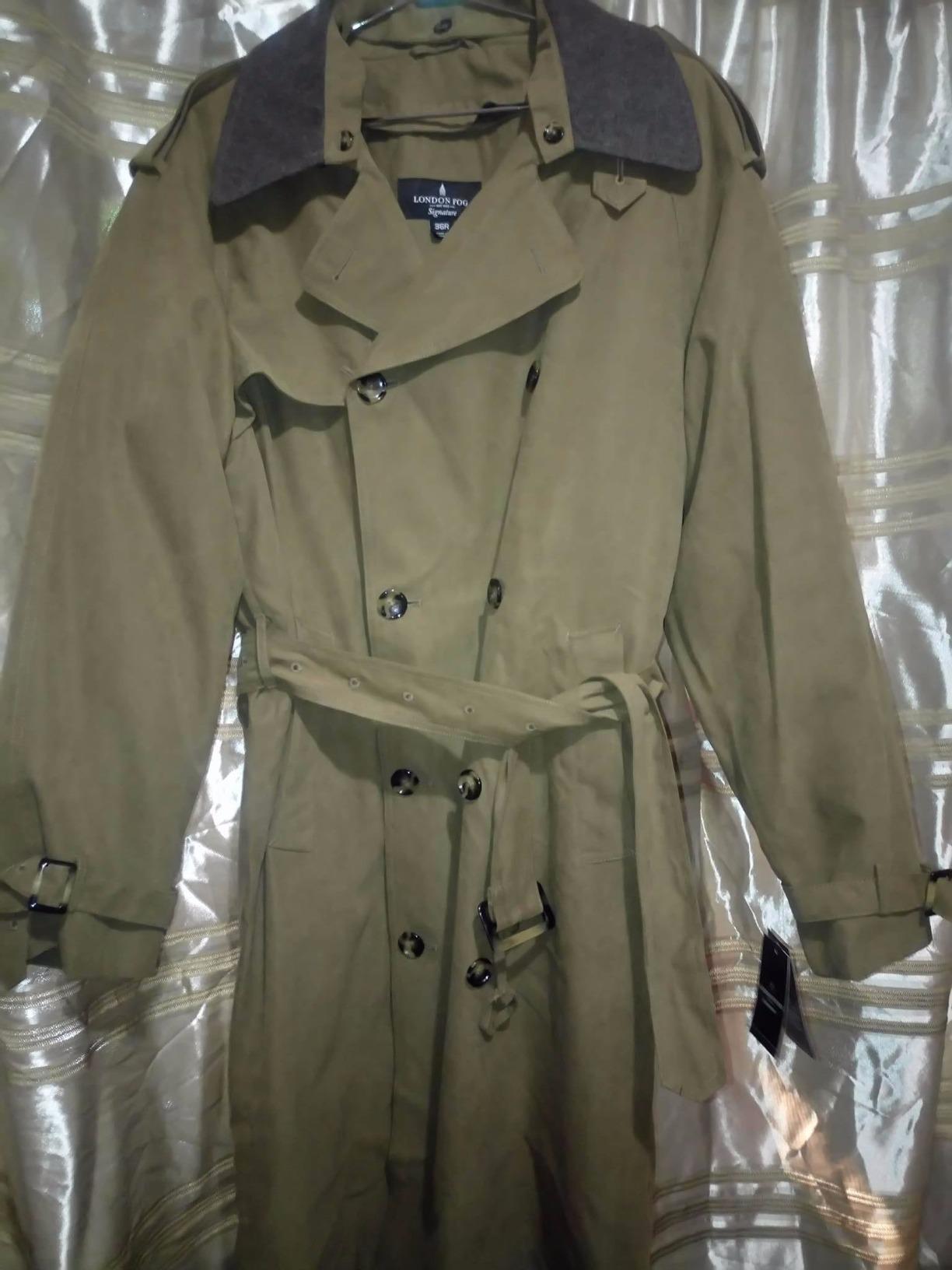 Men's Raleigh Double Breasted Long Trench Coat with Zip Out Liner customer photo 2