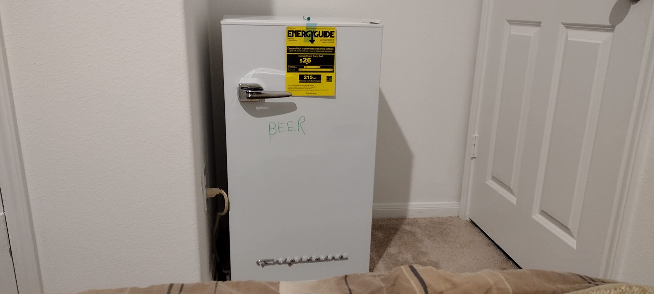 Frigidaire EFR331-WHITE 3.2 Cu ft Eraser Board Mini Compact Dorm Fridge (White) customer photo 1