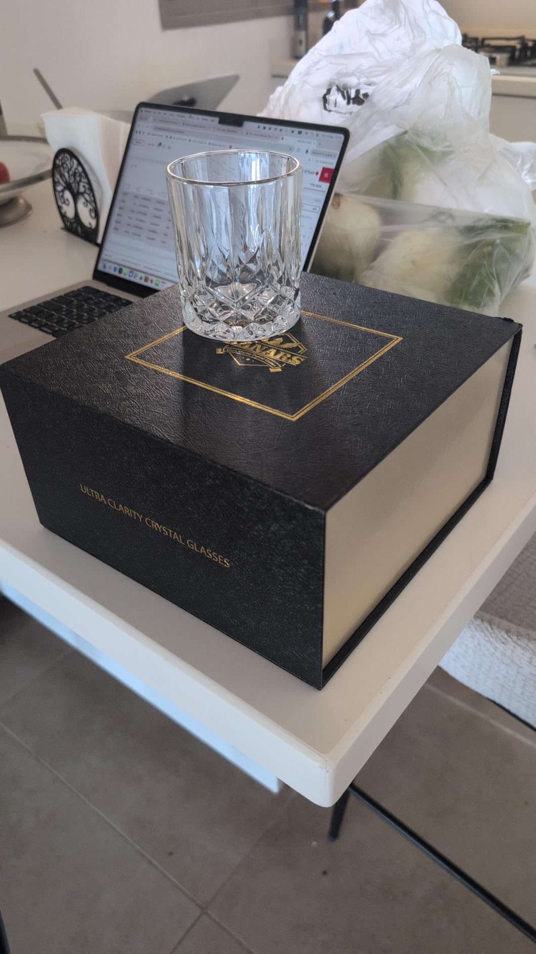KANARS Old Fashioned Whiskey Glasses with Luxury Box - 10 Oz Rocks Barware For Scotch, Bourbon, Liquor and Cocktail Drinks - Set of 4 - Men Gift customer photo 1