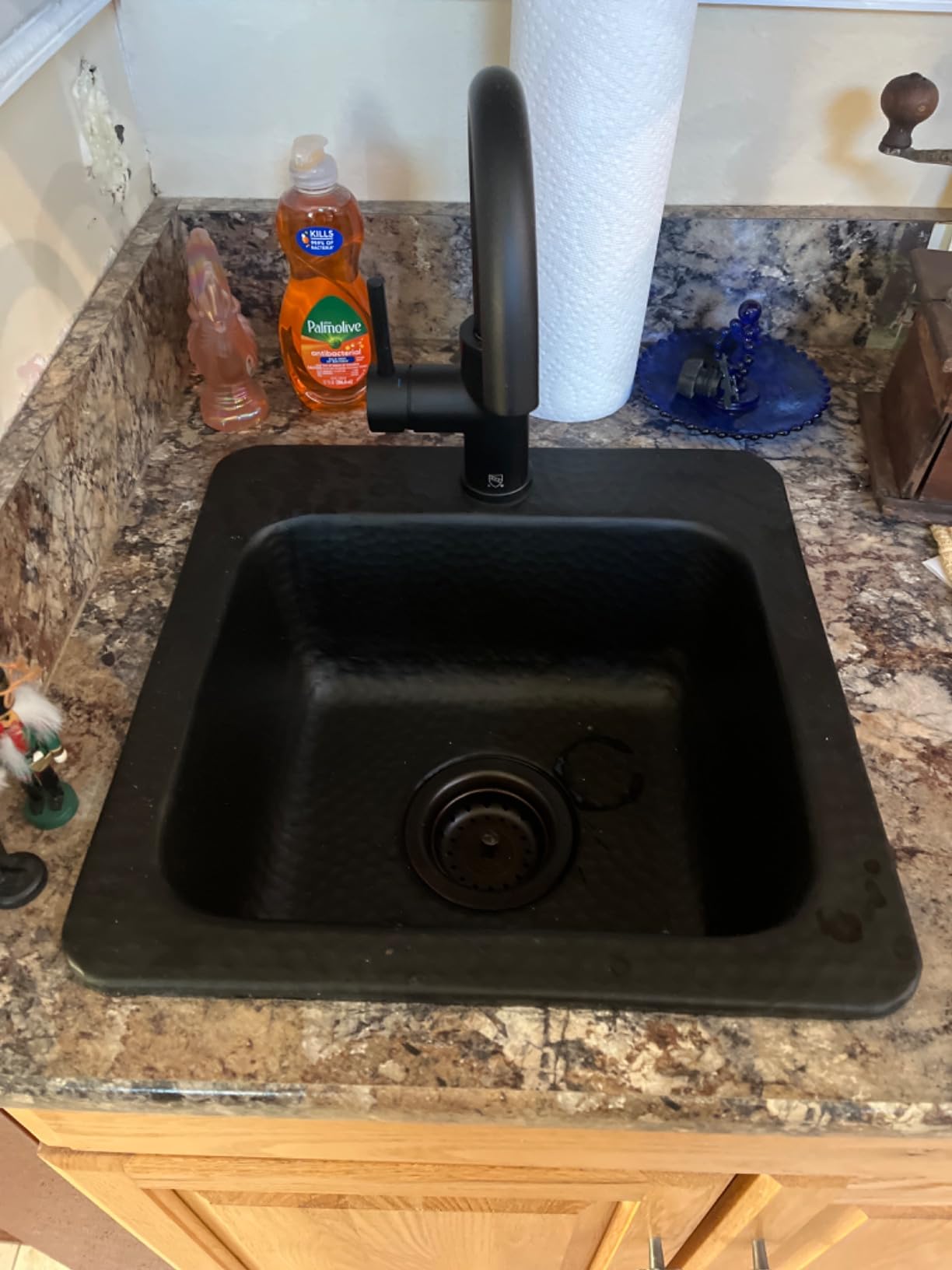 Monarch Abode Kitchen & Bar Sink - 15-inch Baxter Drop in Small Bar Sink, Hand Hammered Pure Copper Sinks with Faucet Hole for Wet Kitchens, Decorative Kitchen Sinks, Single Drop in RV Sinks customer photo 2