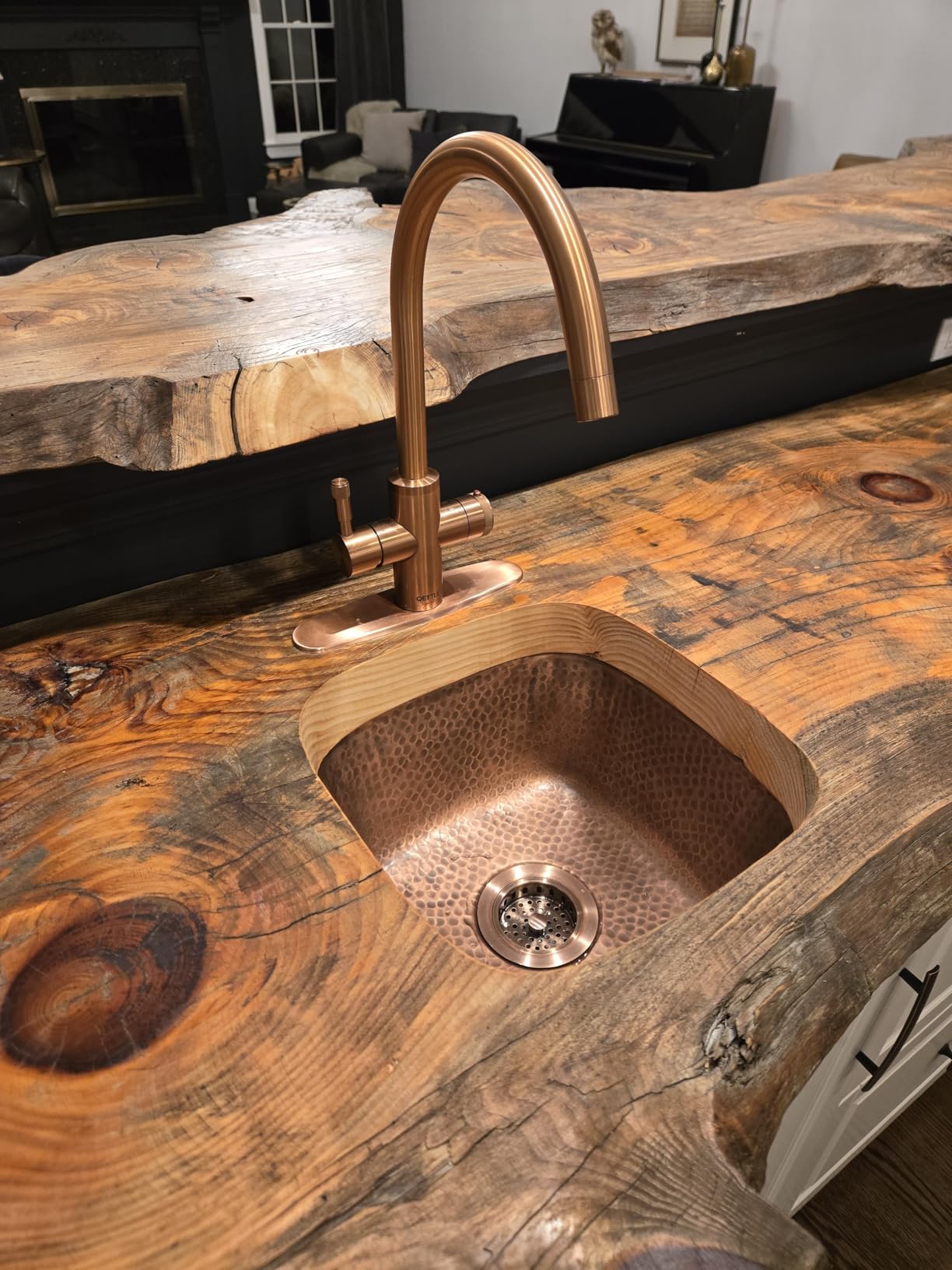 Monarch Abode Kitchen & Bar Sink - 15-inch Atlas Dual Mount Drop in Kitchen Sink, Hand Hammered Pure Copper Sinks, Drop in Bar Sinks or Undermount, Deep Single Bowl customer photo 2