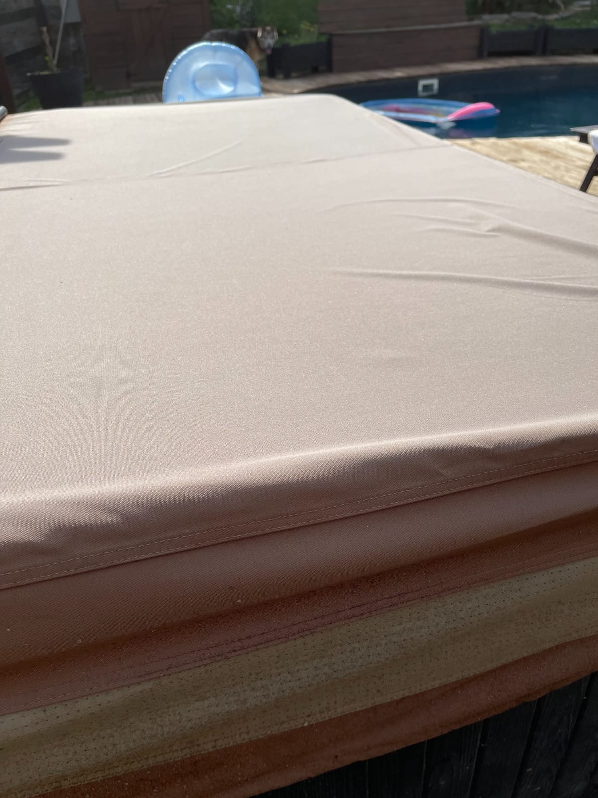 DUCKCOVERS Ultimate Water-Resistant 86 Inch Square Hot Tub Cover Cap, Outdoor Spa Cover customer photo 1