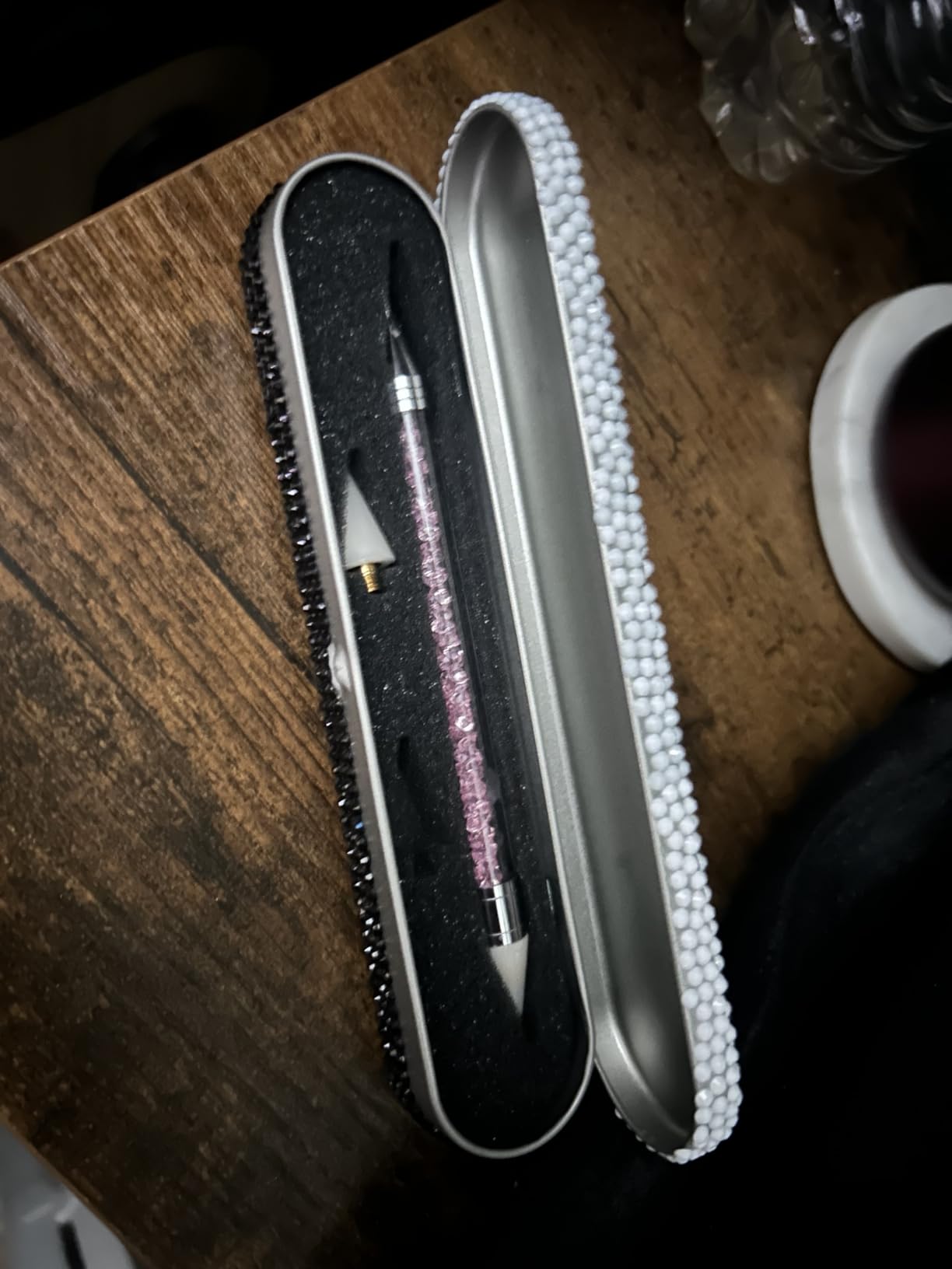 Nail Rhinestone Picker Dotting Tool with Extra 2 Wax Head, Dual-ended DIY Nail Art Tool With Pink Acrylic Handle customer photo 1