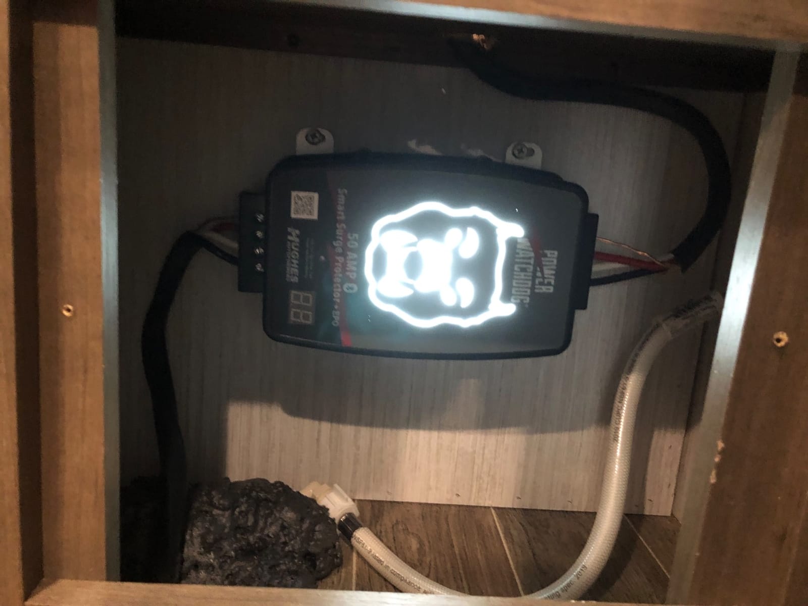 Power Watchdog PWD50EPO Smart RV Surge Protector, 50A, Bluetooth, IP65 | Patented Bluetooth connectivity monitors voltage, amperage & wattage. IP65 water-resistant. customer photo 1