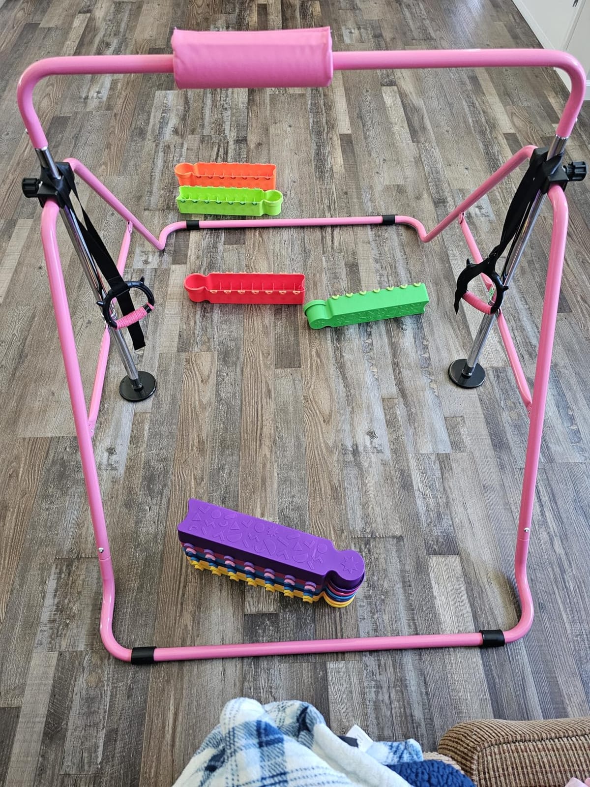Tepemccu Gymnastics Bars, Adjustable Gymnastic Horizontal Bars for Kids | 5-Height Adjustable 34.8
