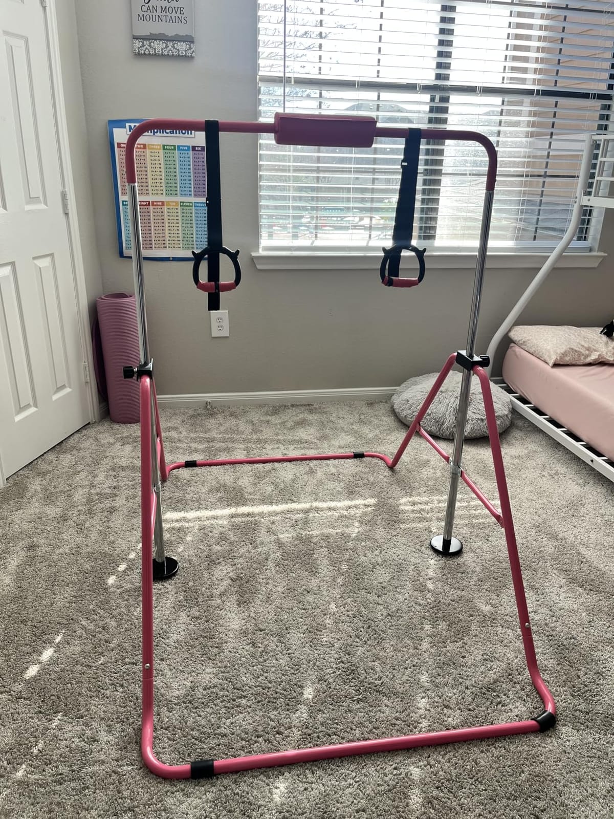 Tepemccu Gymnastics Bars, Adjustable Gymnastic Horizontal Bars for Kids | 5-Height Adjustable 34.8