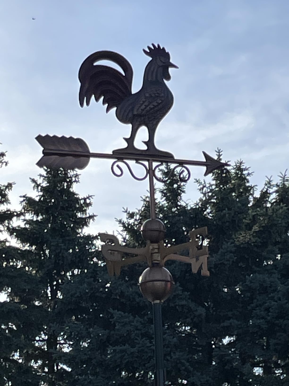 Good Directions Bantam Red Rooster Copper Weathervane, Hand Finished Multi Color Patina customer photo 1